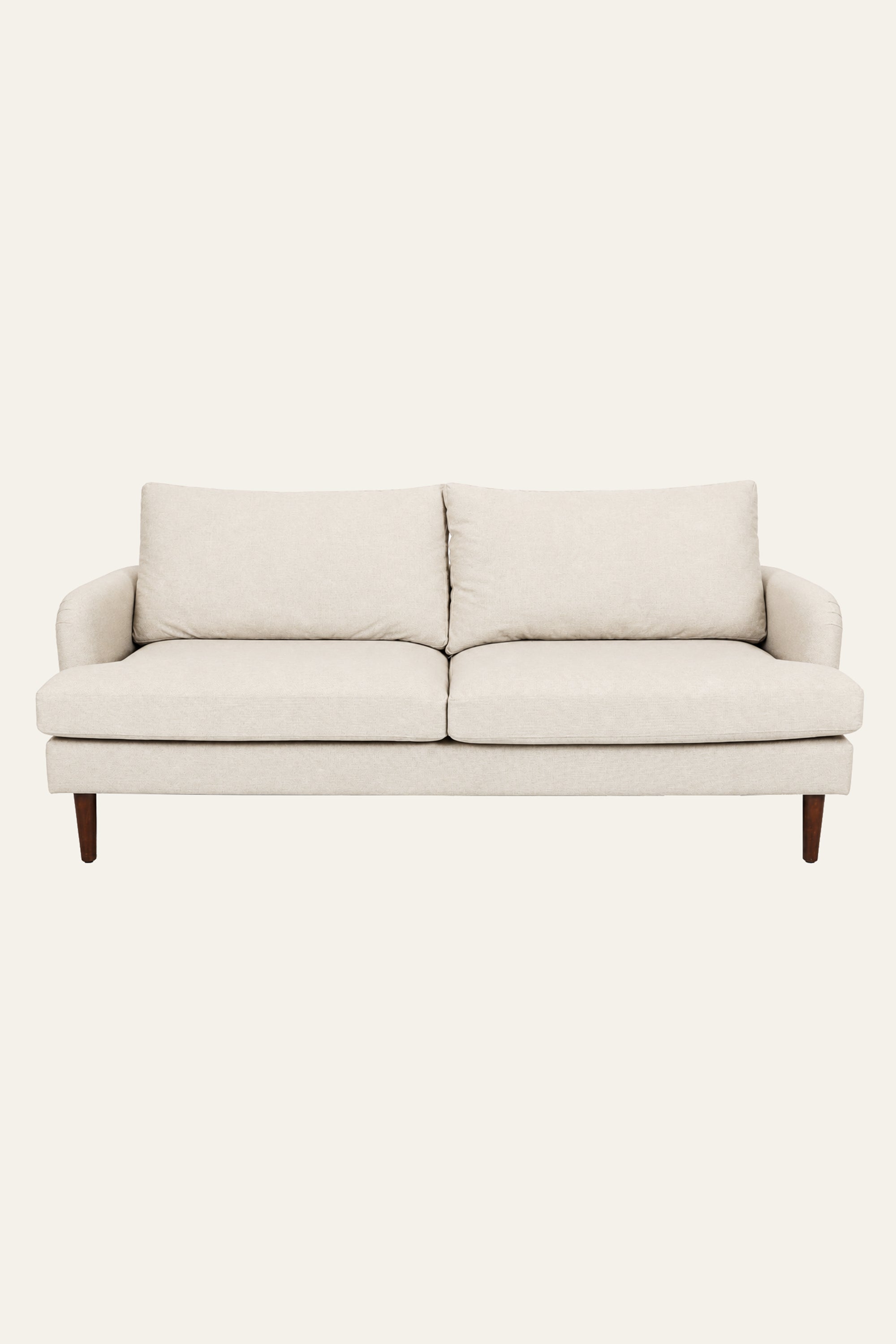 Light Grey 2-Seater  Upholstered Sofa with Angled Legs