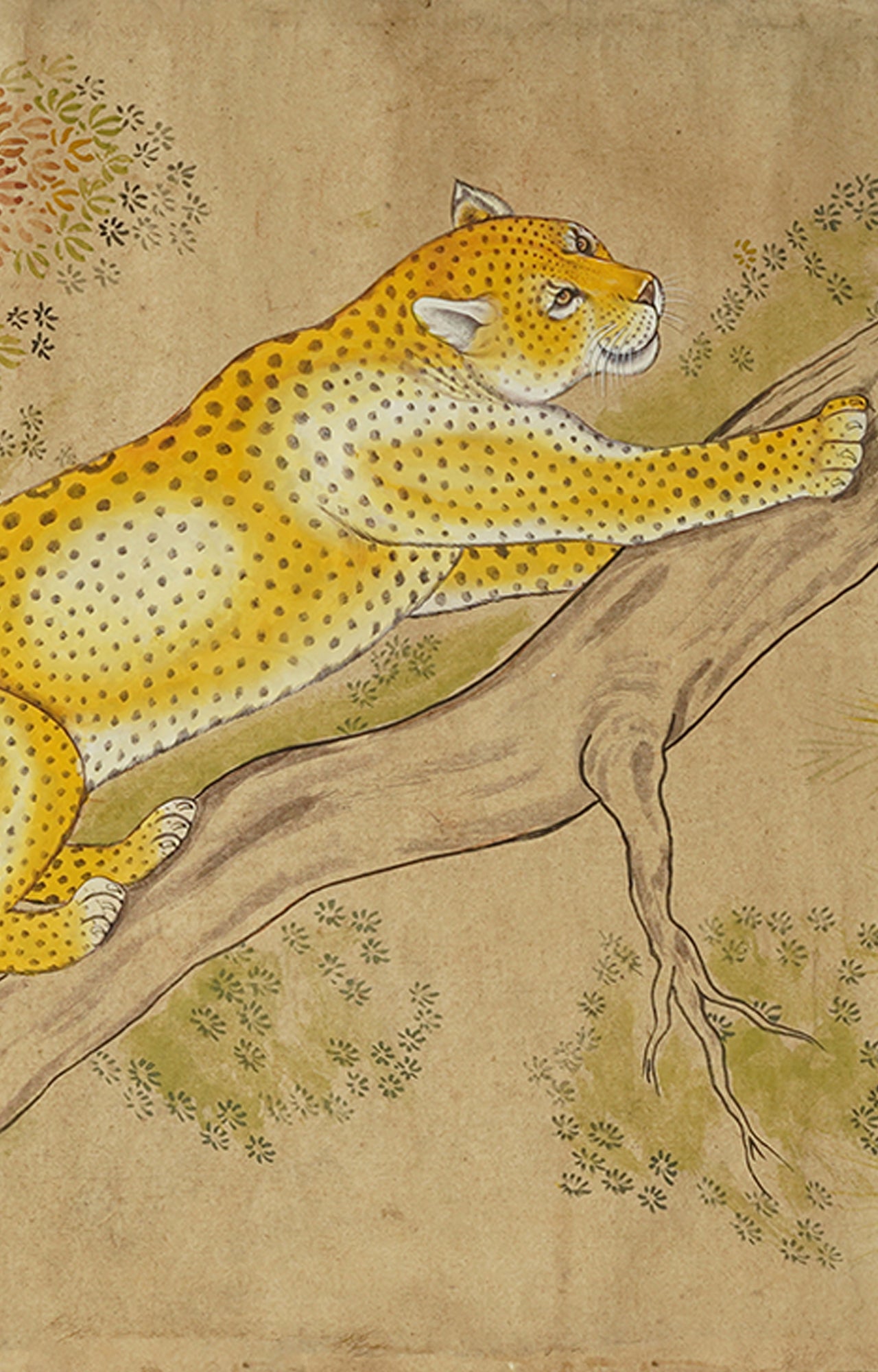 Leopard Ascent Watercolor Art