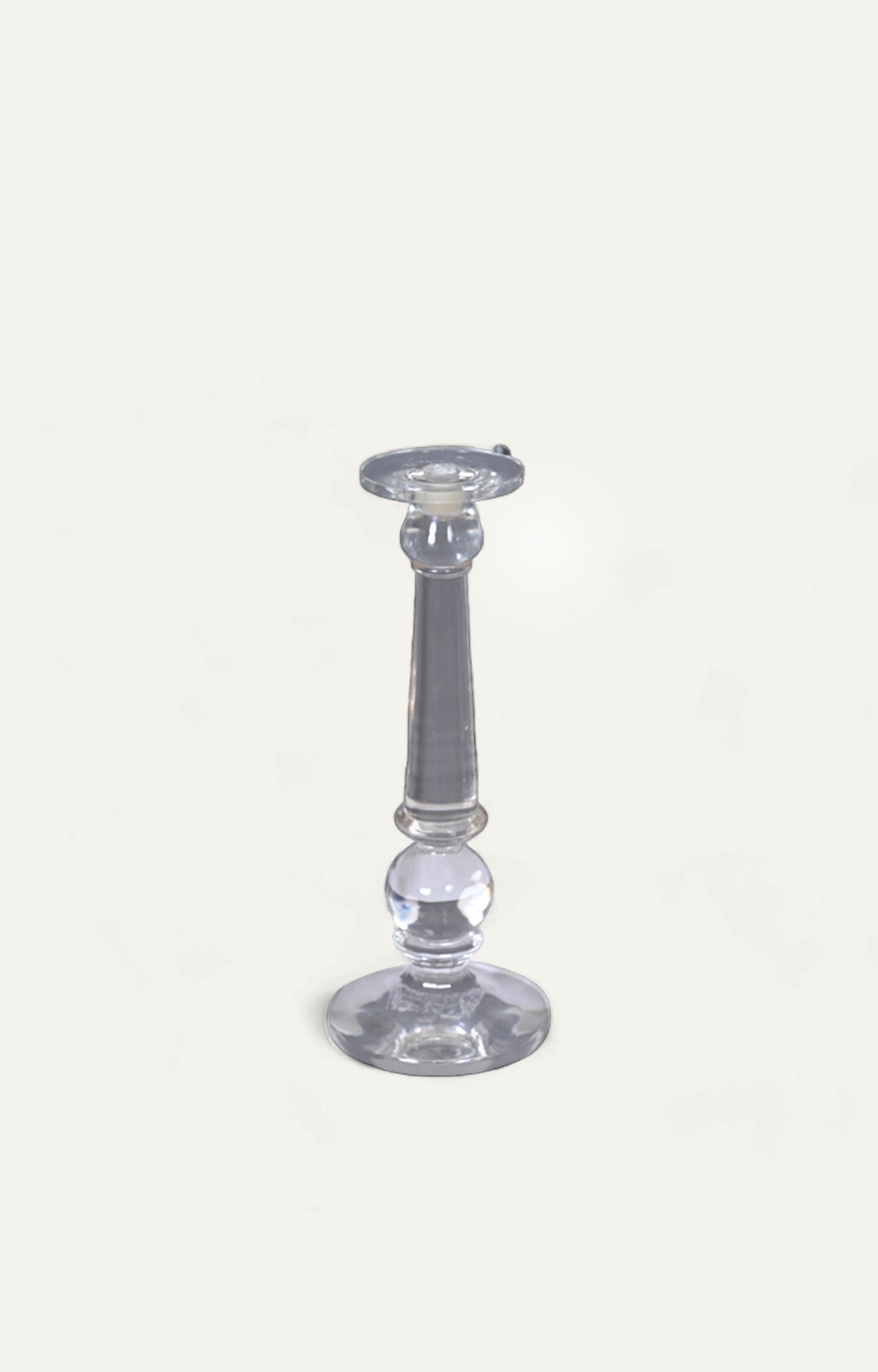 Elongated Crystal Candle Holder