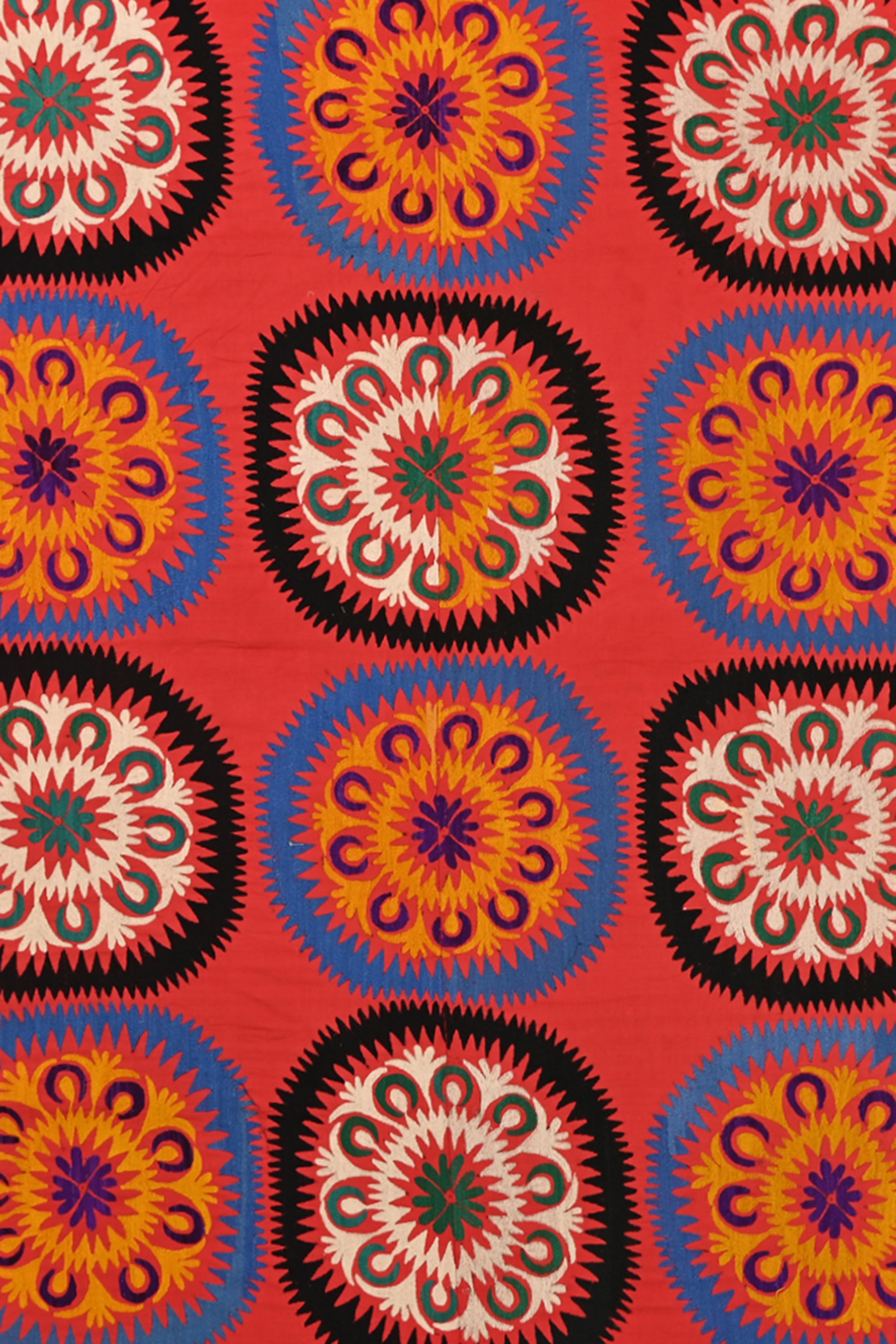 Concentric Medallion Suzani Wall Tapestry
