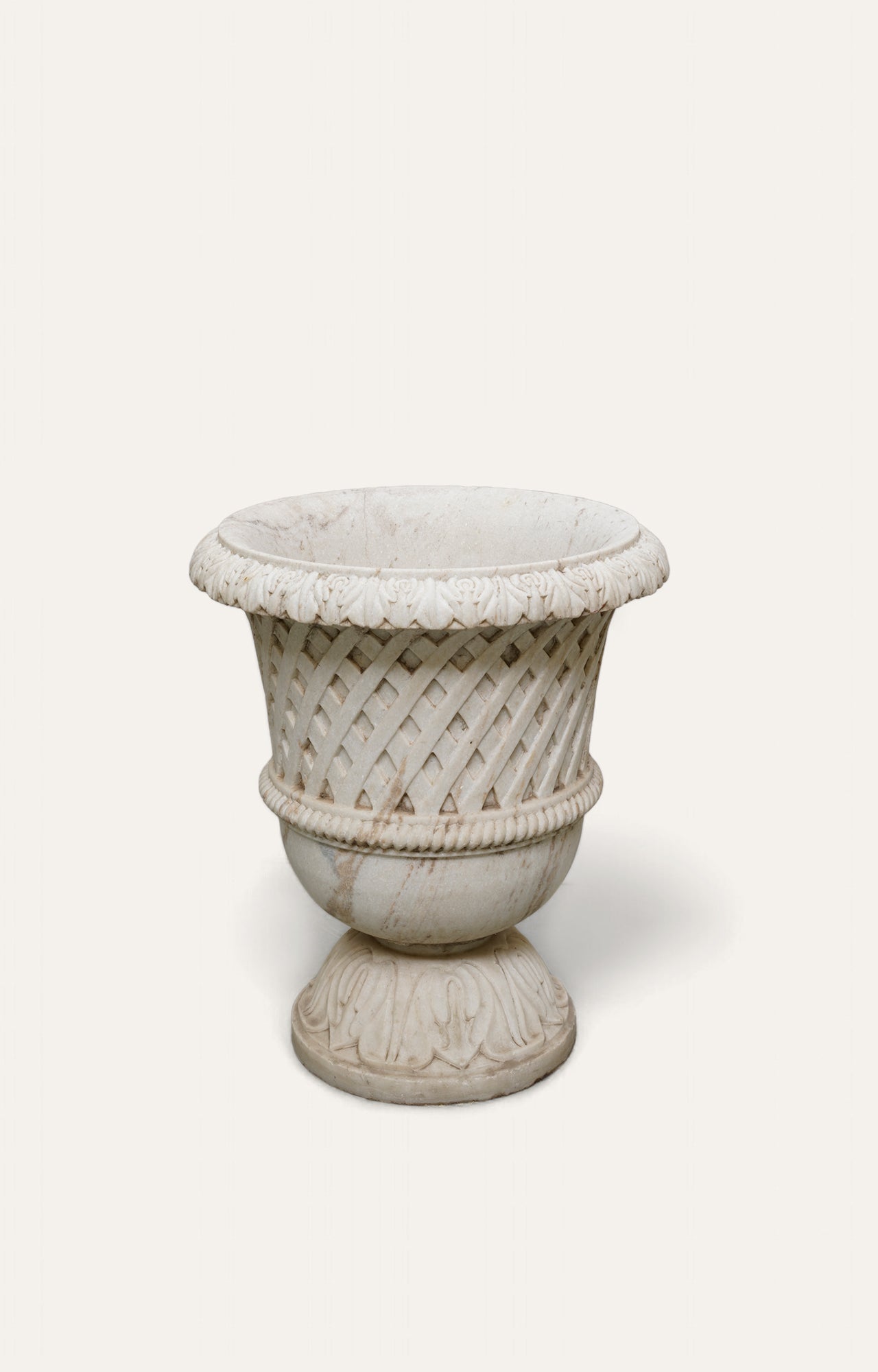 Marble Basket Weave Planter