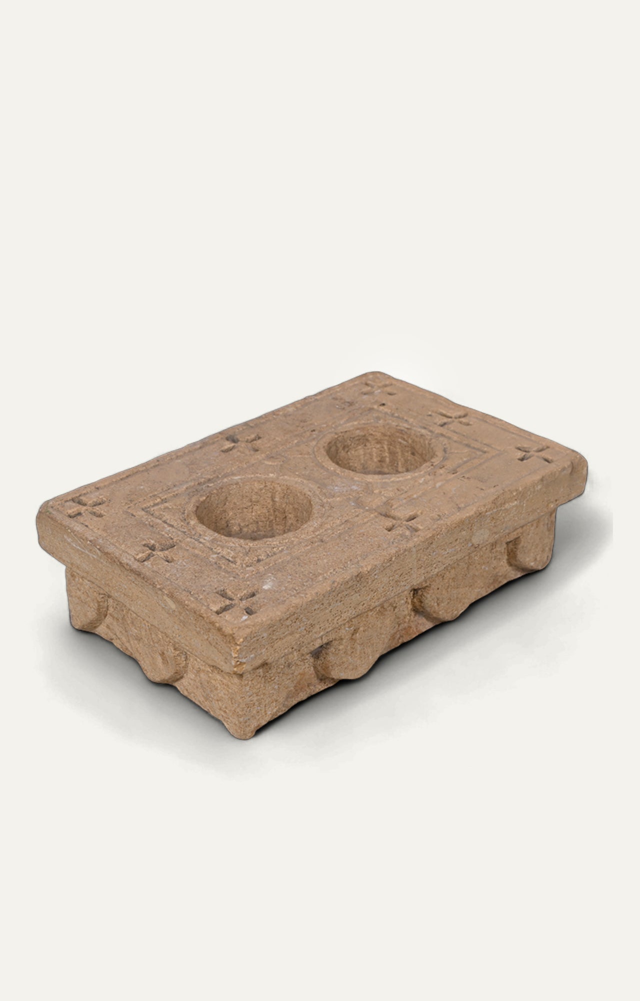 Detailed Vintage Sand stone Candle Holder