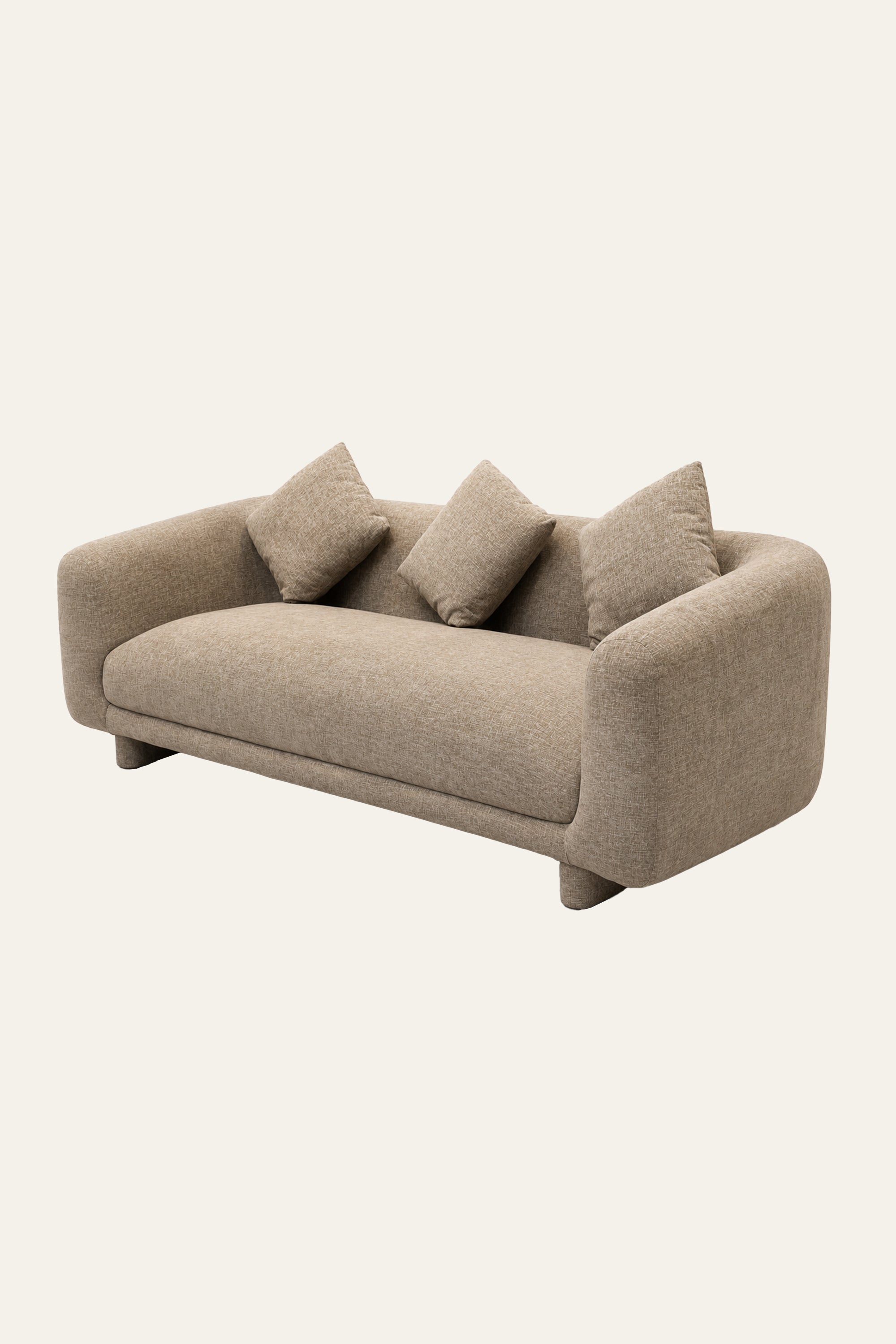 Taupe Track Arm Sofa for Family Living Rooms