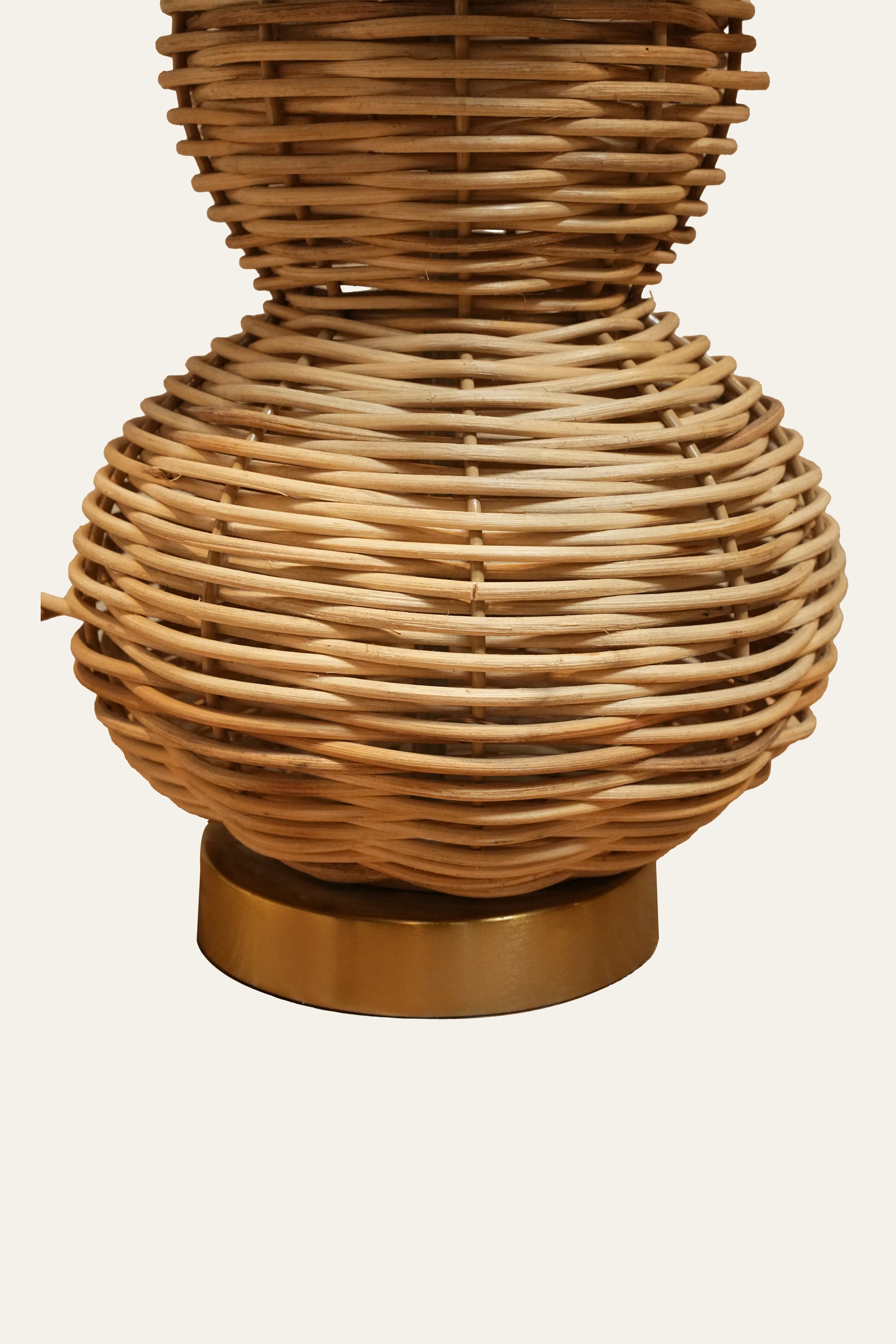 Woven Cane Double-Gourd Table Lamp
