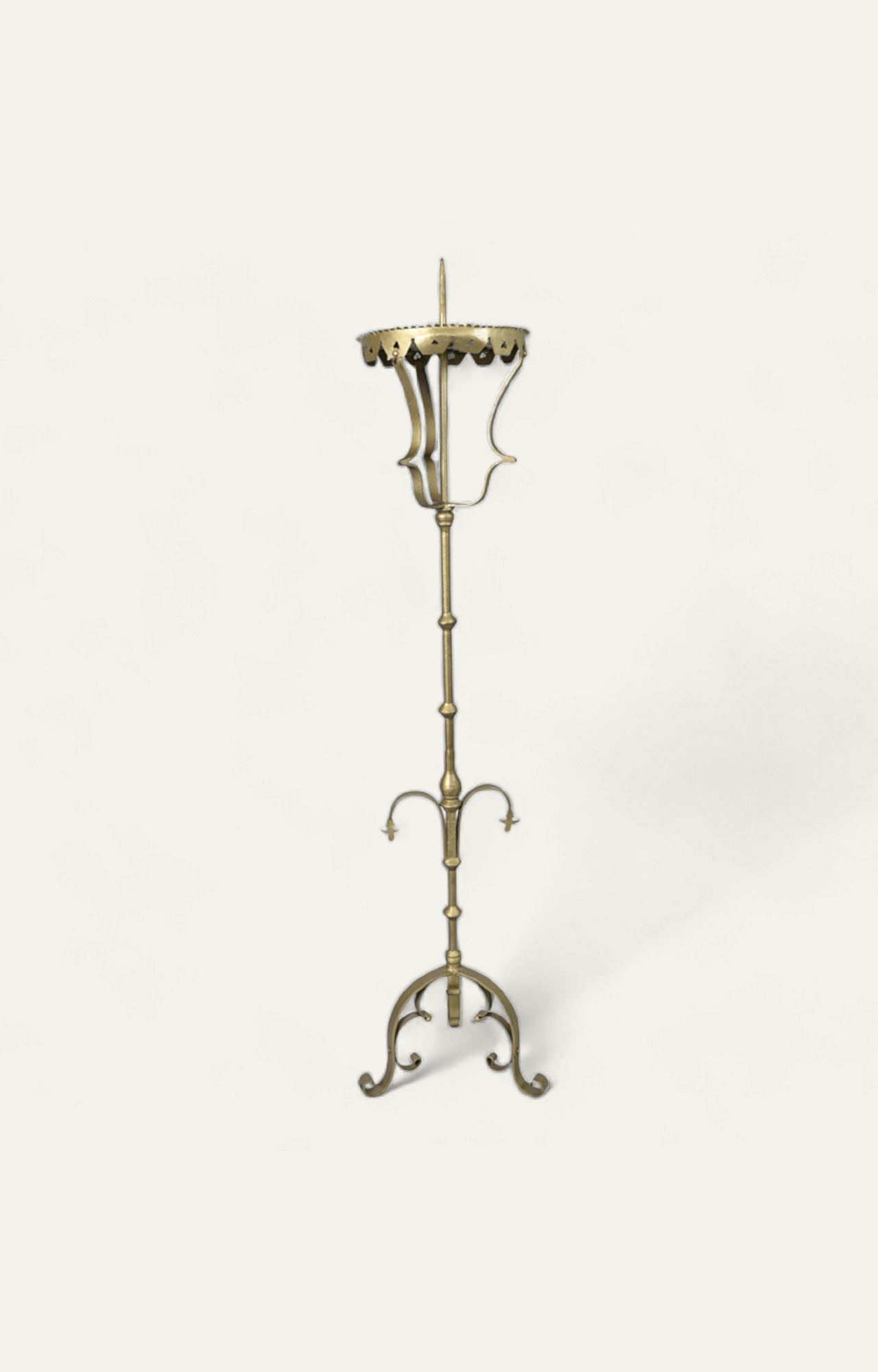 Elegant Brass Golden Floor Candle Stand