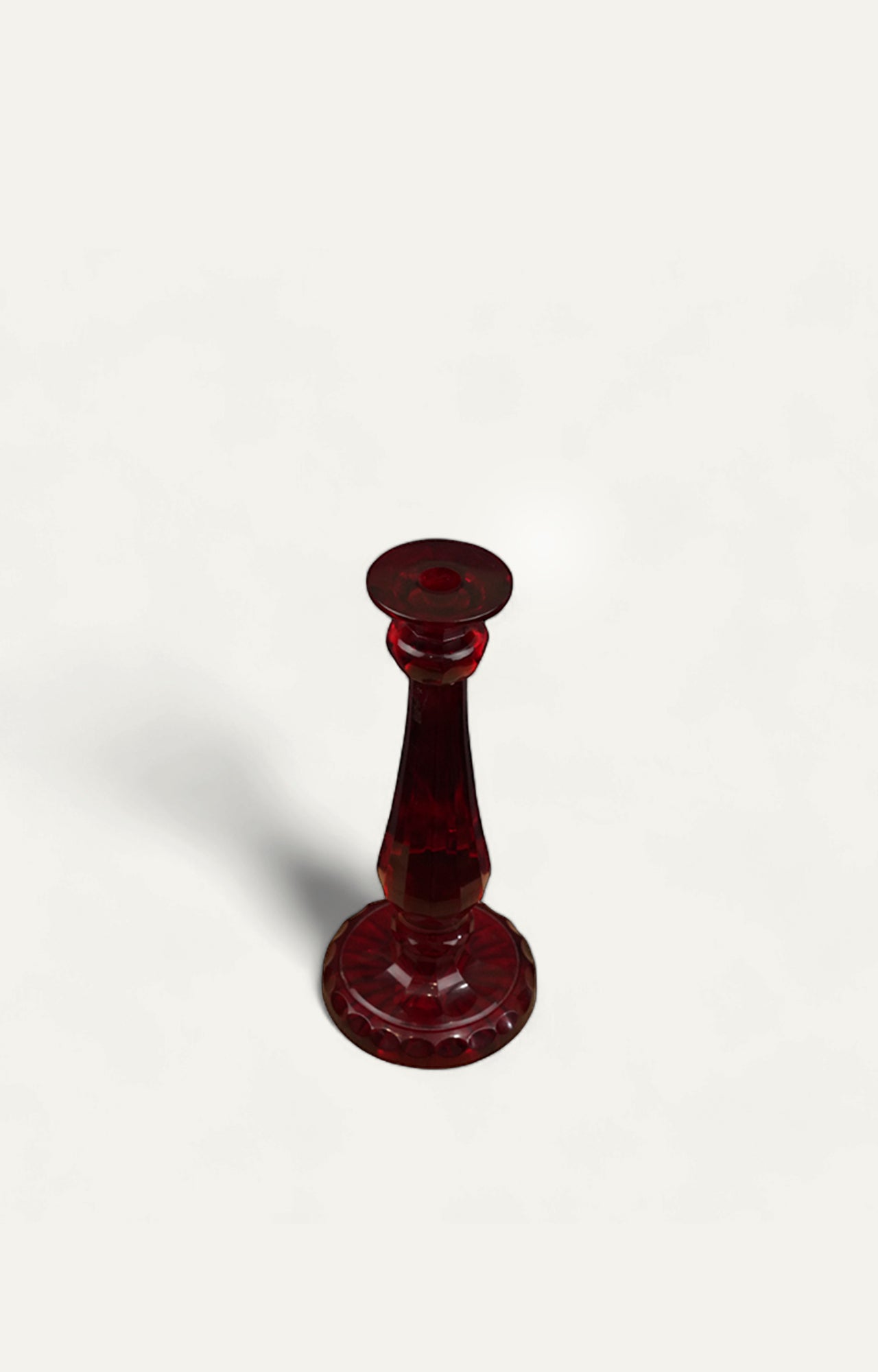 Red Glass crystal Candle Stand