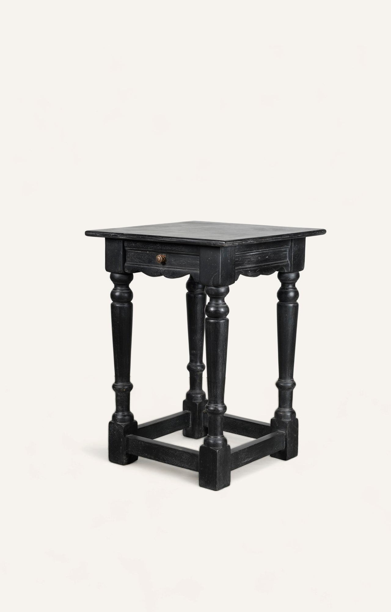 Ebonized accent side table