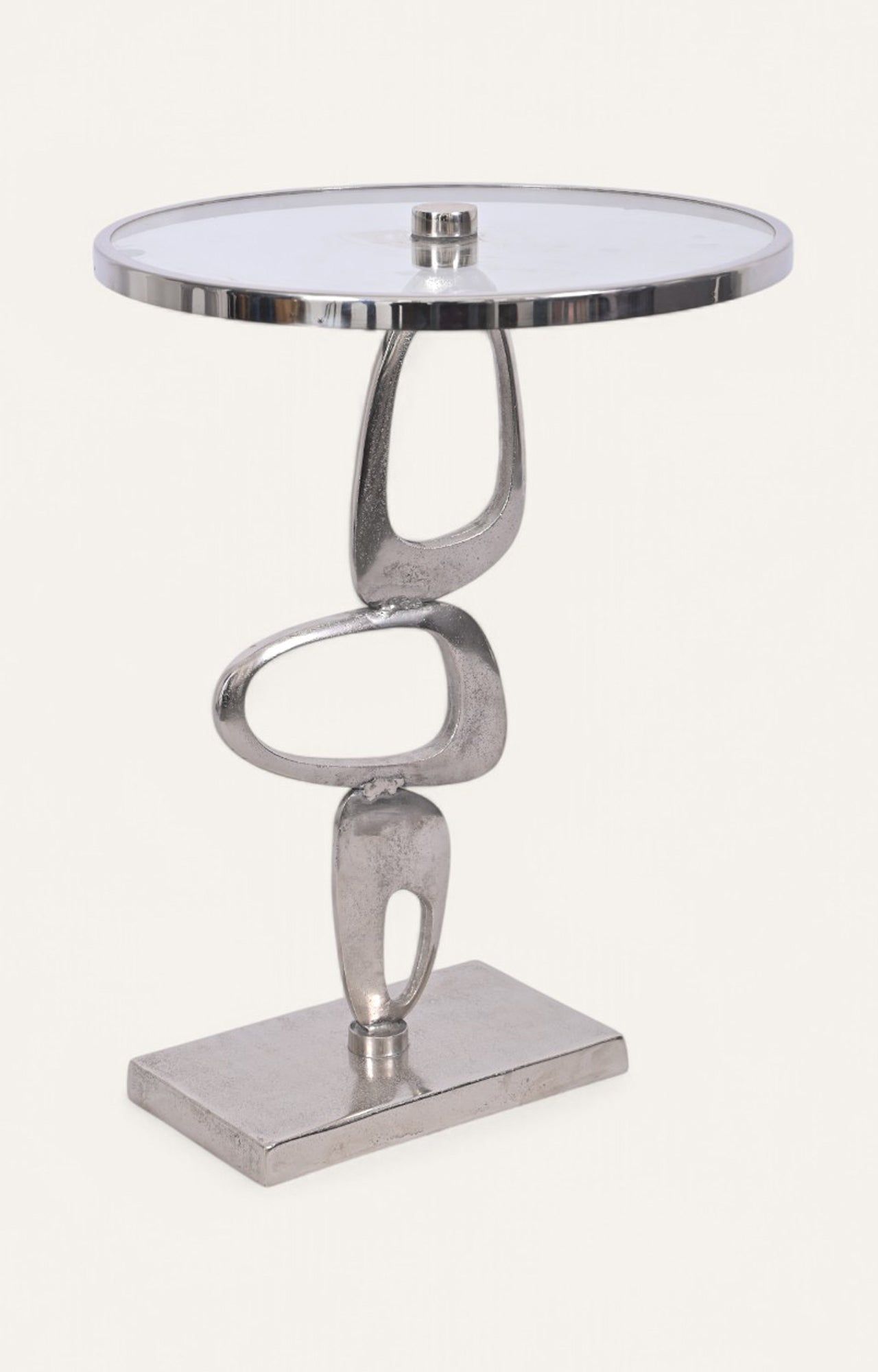 Abstract Metal Side Table