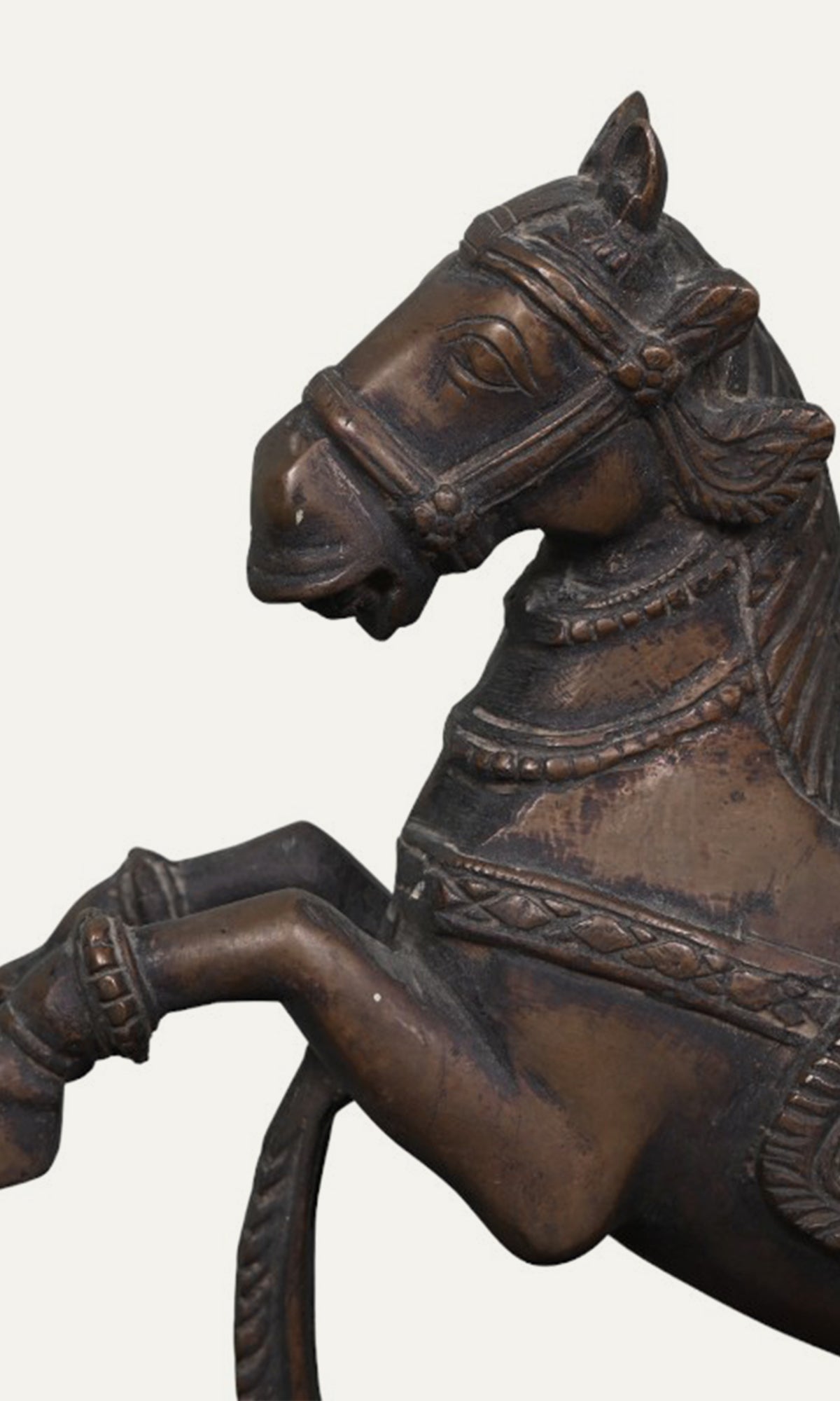 Eternal Grace: Brass Jumping Horse Sculpture"