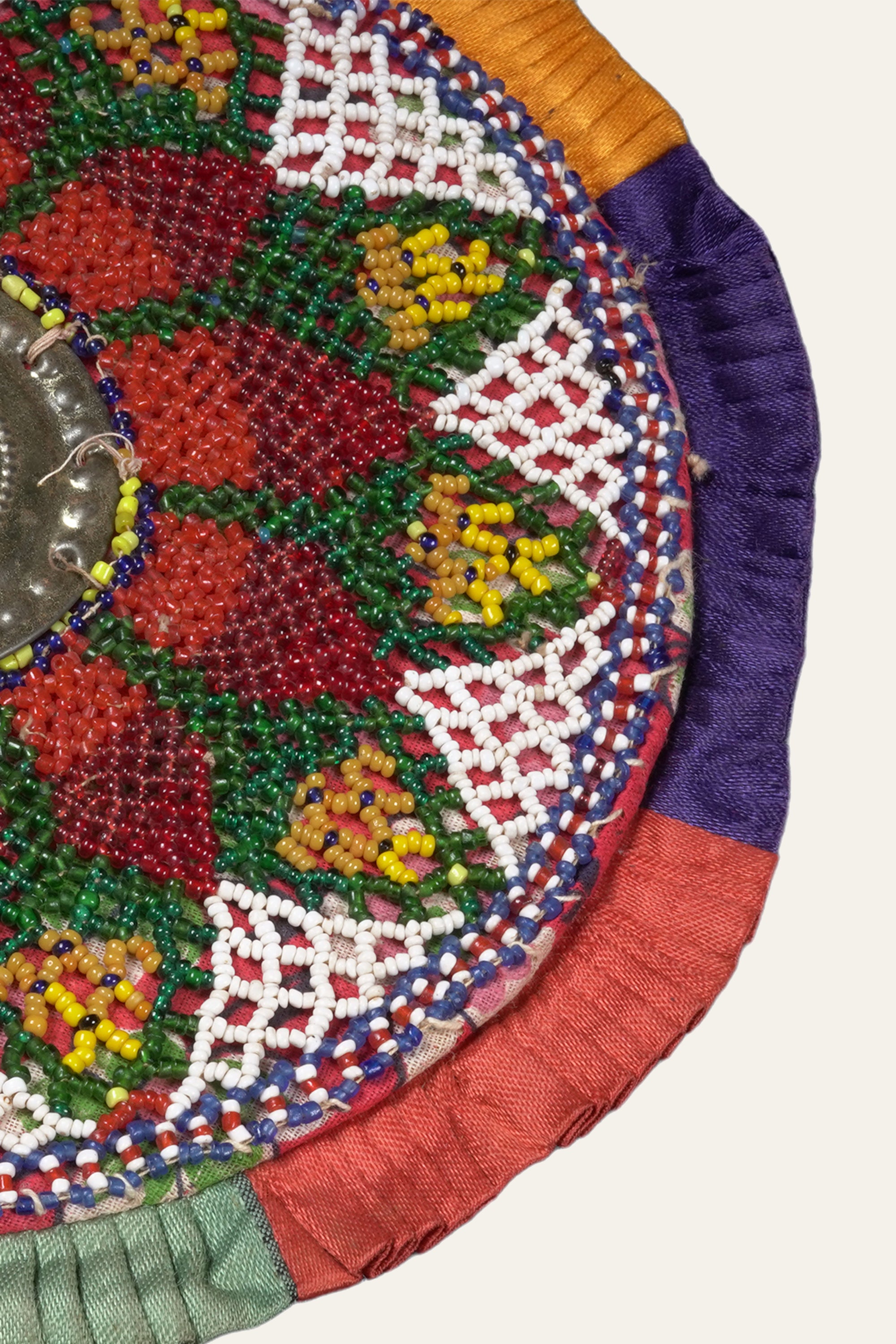Multicolour Floral Medallion Beadedi Wall Decor