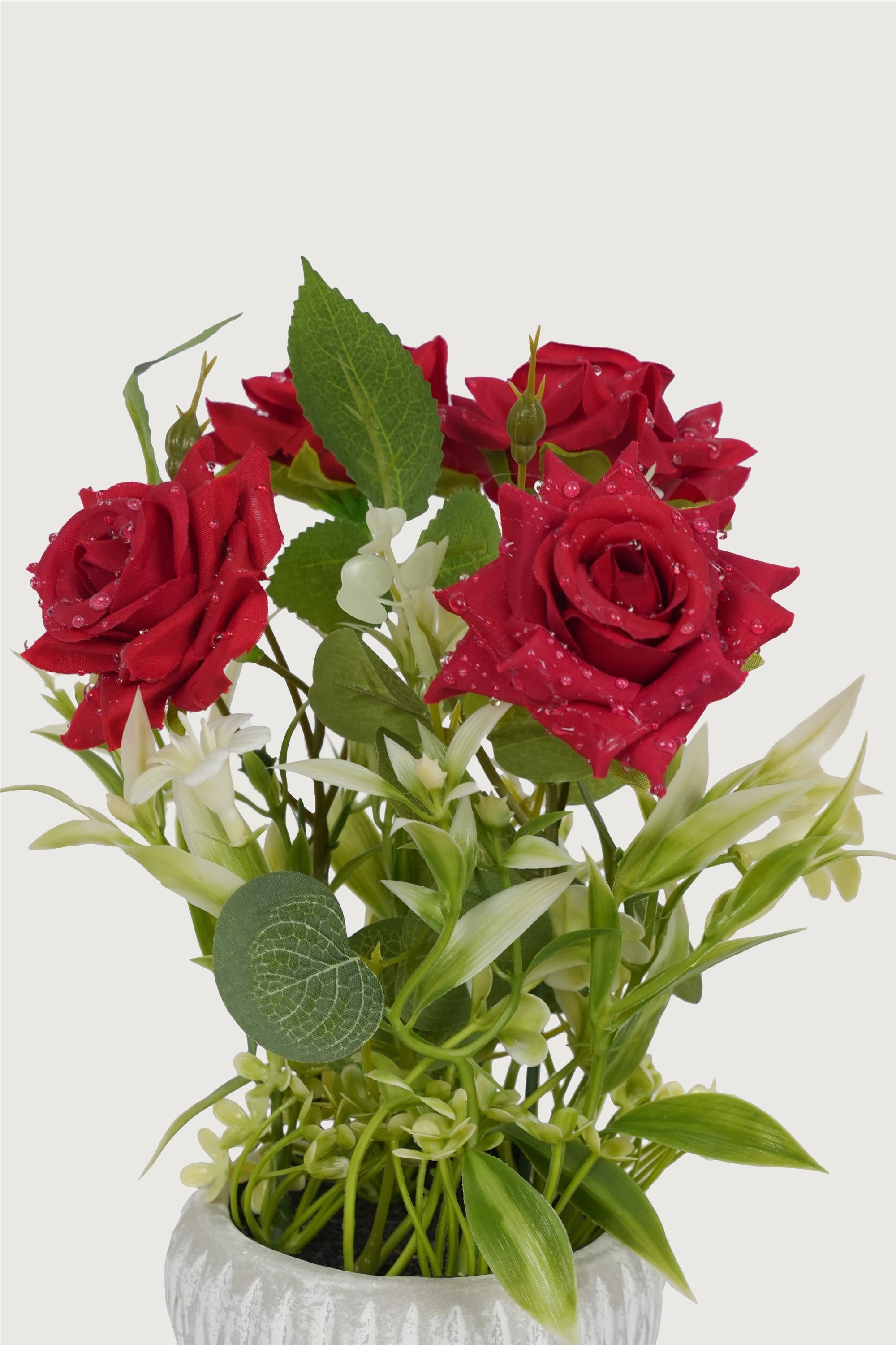 Rose Arrangement in Textured Pot