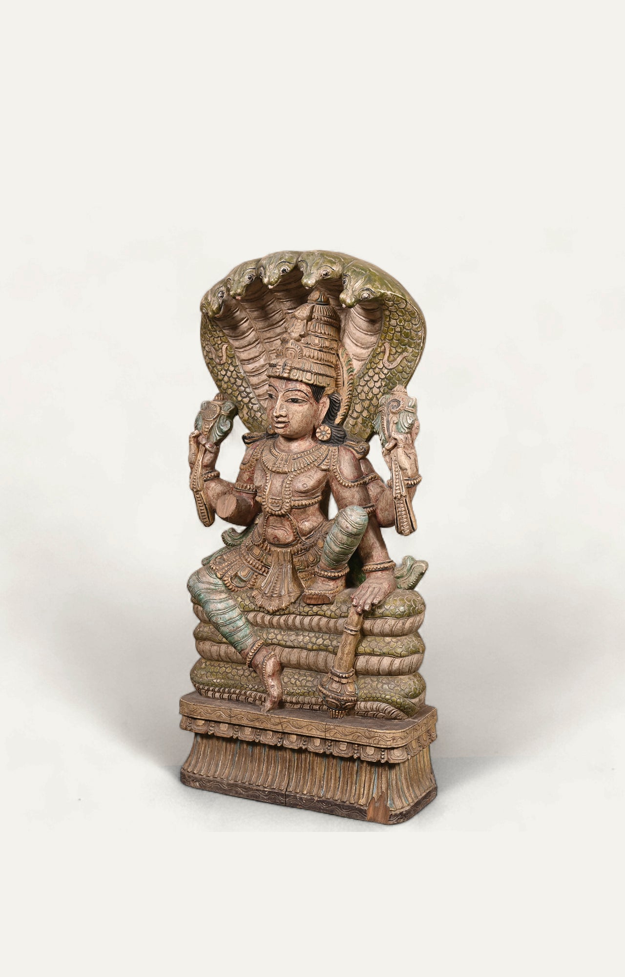 Blessed by Vishnu Wooden Figurine