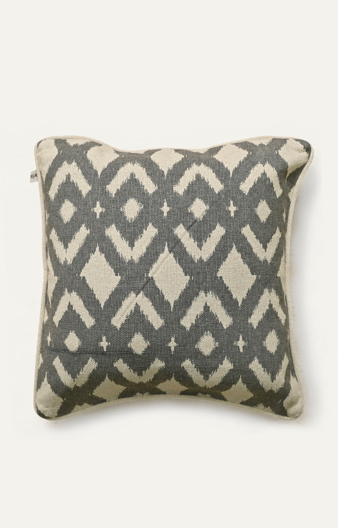Classy Grey Handmade Printed Cushion Cover