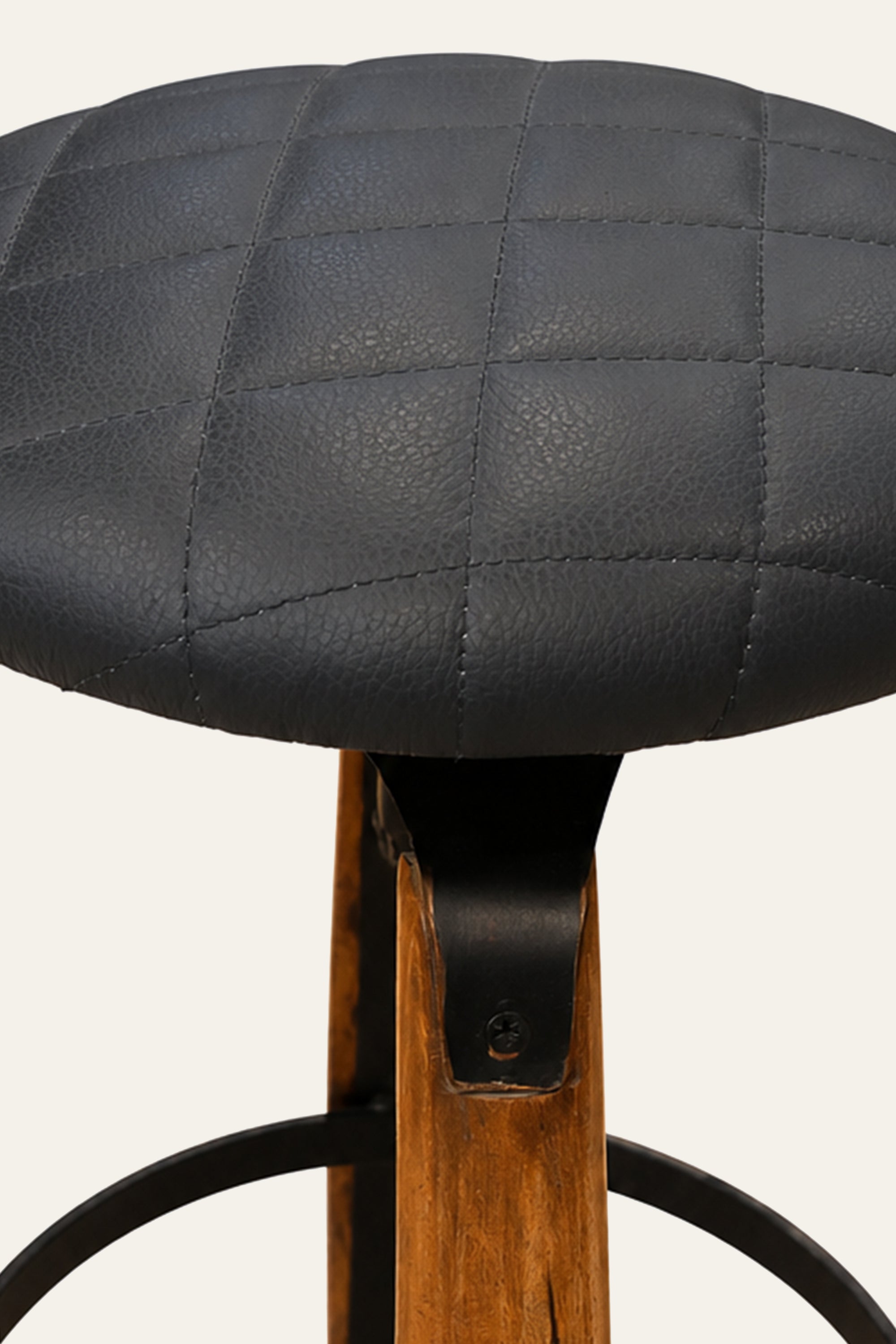 Round Upholstered Cafe-style Bar Stool