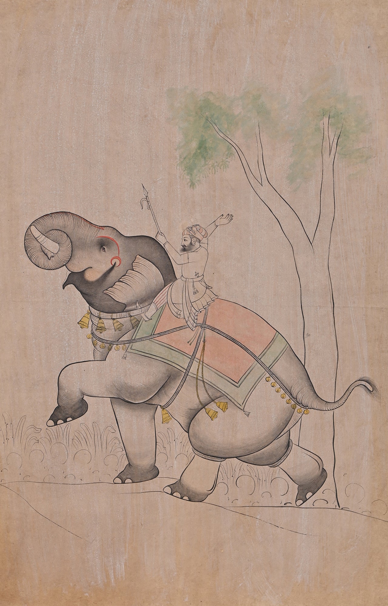 Water Colour Elephant -Hand Made Guler Painting.