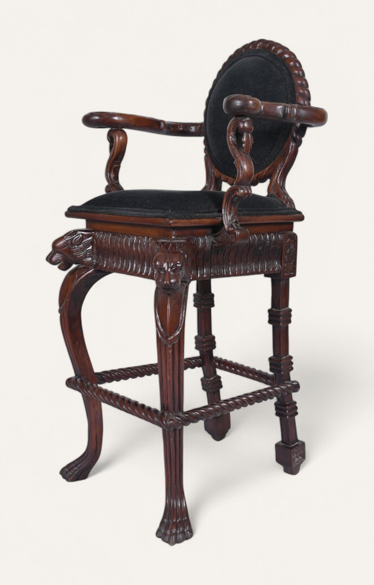 Handcarved Bar Chair