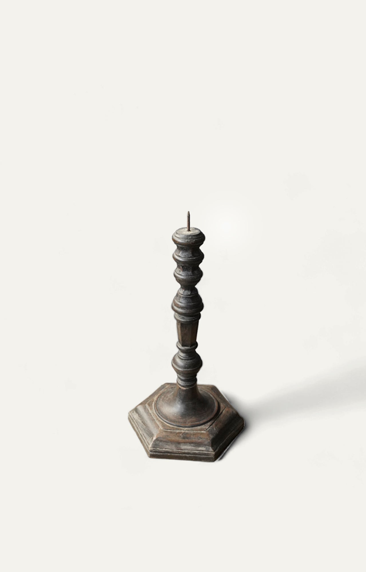 Black vintage wood Candle Stand