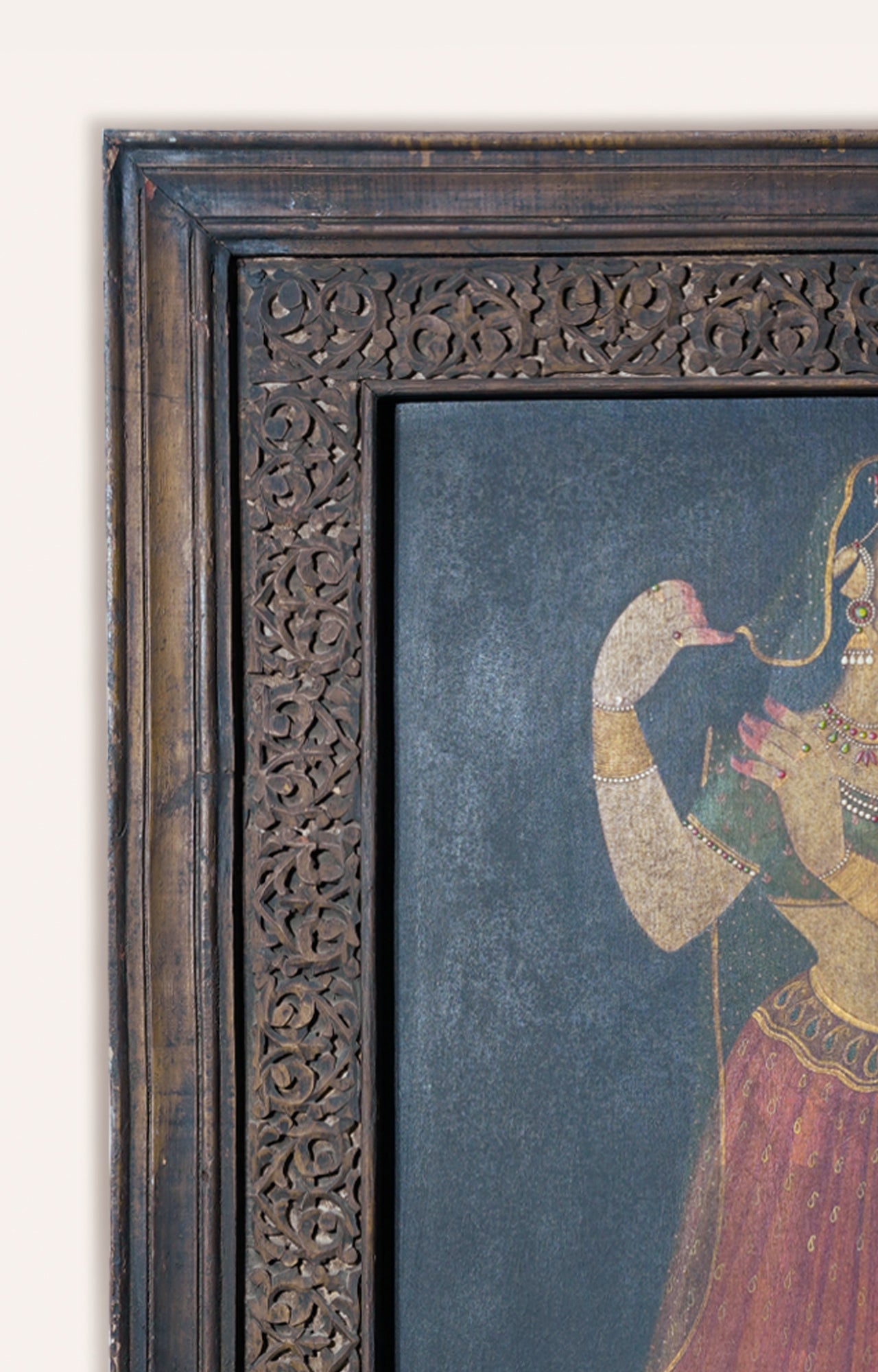 Dancing Woman (Kishangarh painting) with wooden frame