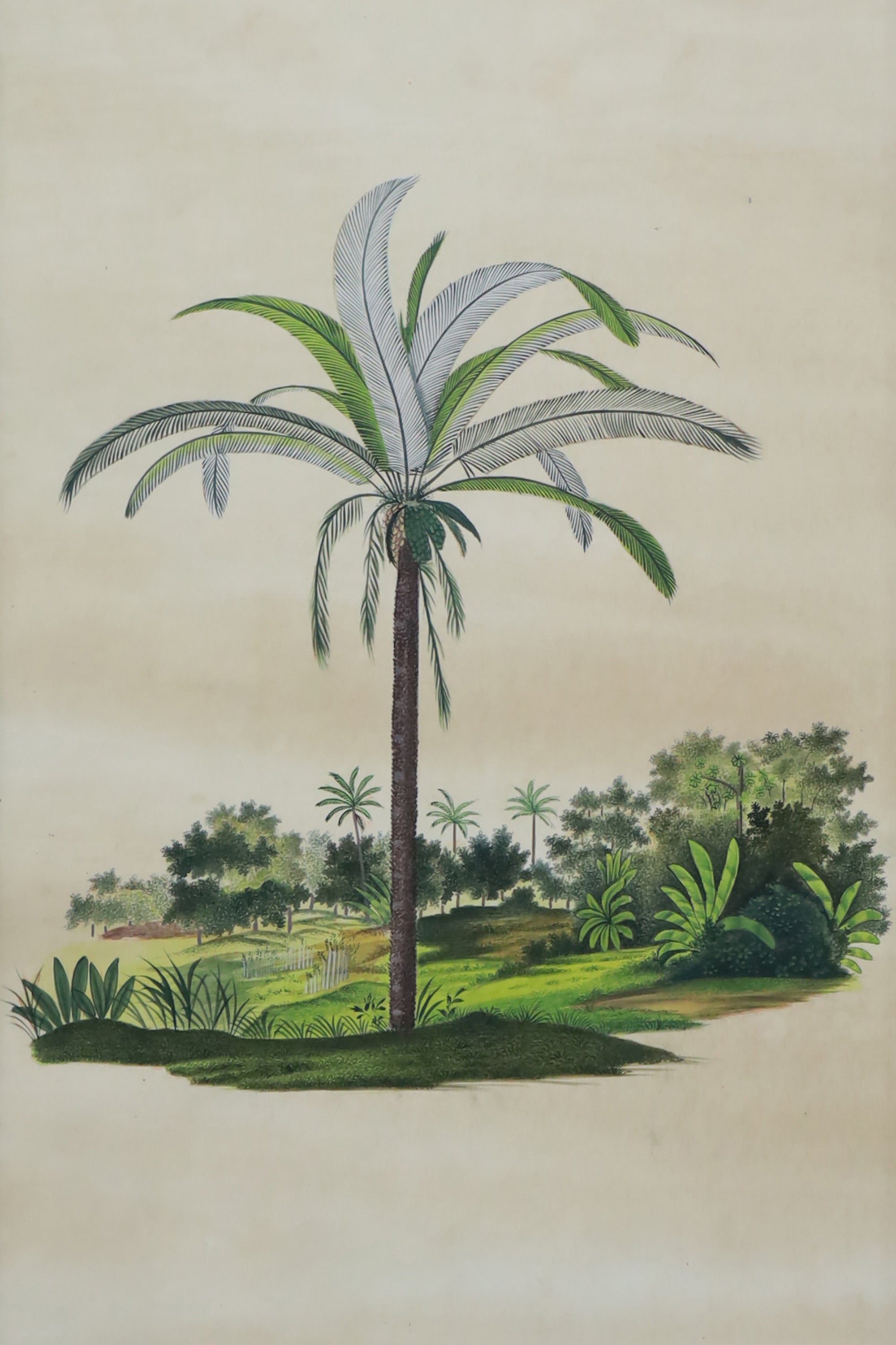 Palm Tree Botanical Print for Calm Living Room & Study Walls