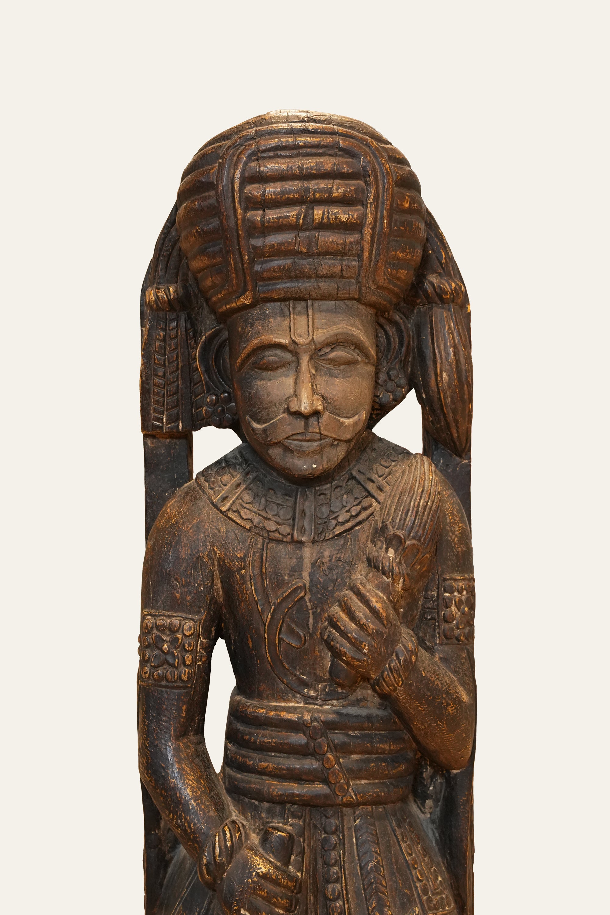 South Indian Darban Guard Statue with Base