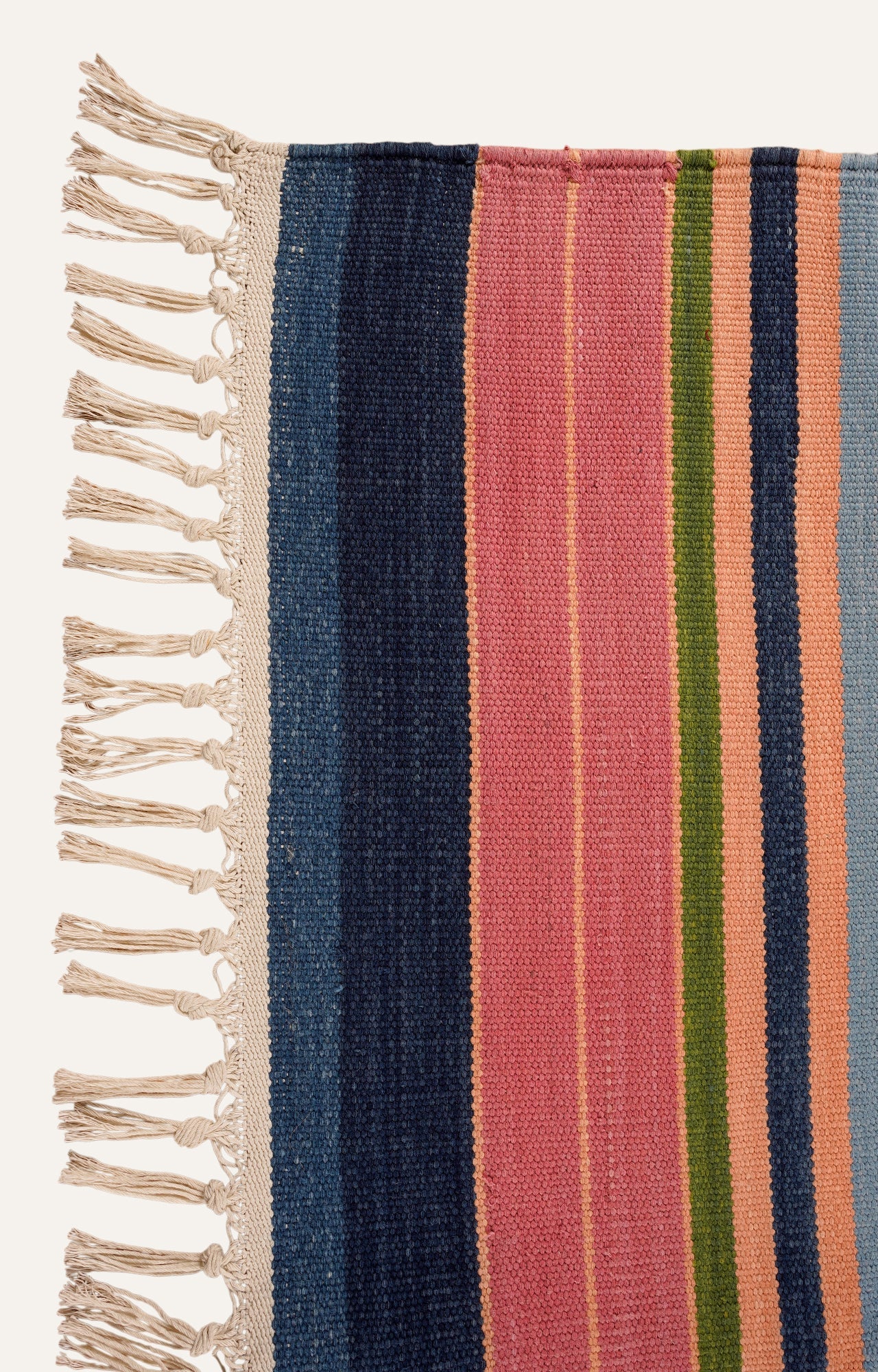 Handwoven Arch Motif Prayer-Style Rug with Tassels