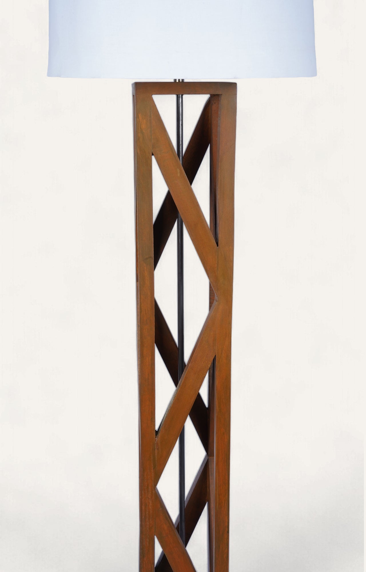 Criss Cross wooden floor lamps