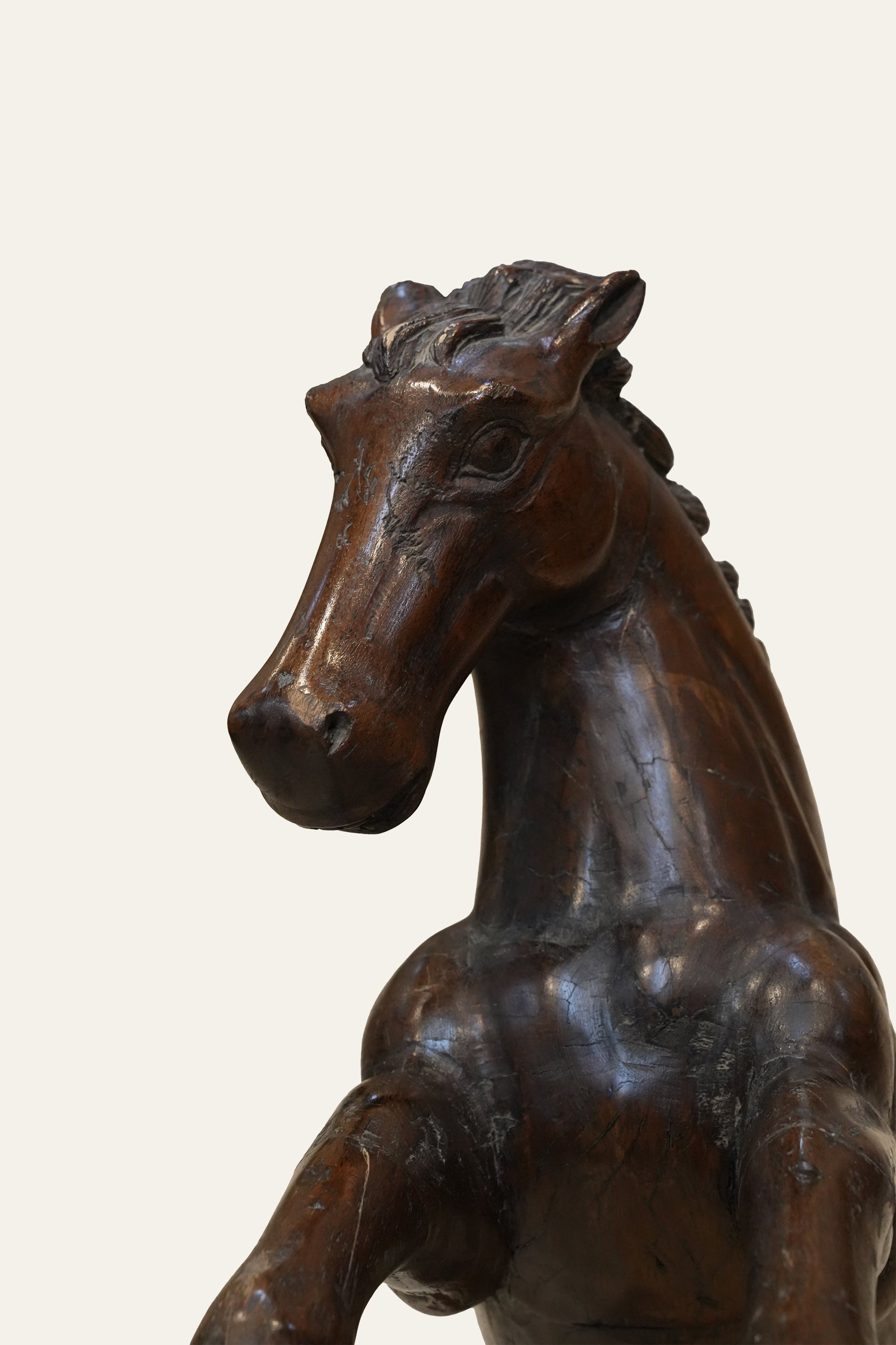 Rearing Horse Statue for Living Room Decor