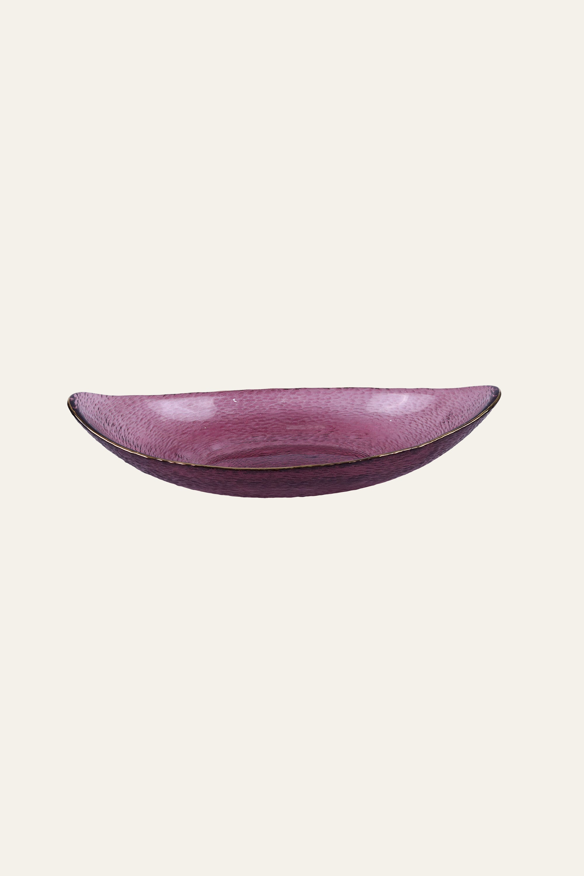 Textured Burgundy Glass Serving Dish