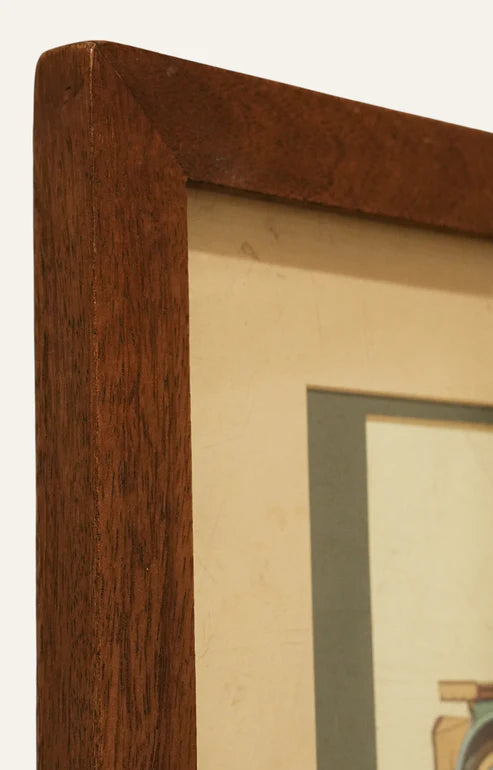 Vintage Company School Blue Touring Car Print