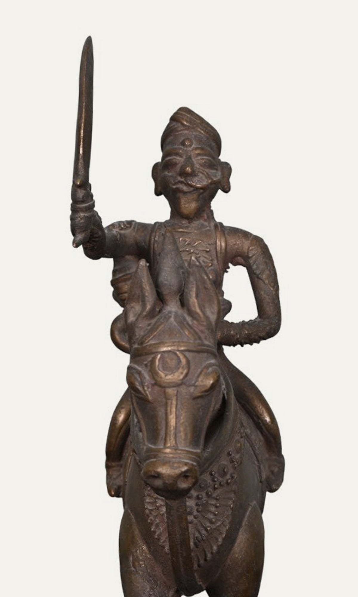 Brass Khandoba & Horse From Maharashtra - 18th Century