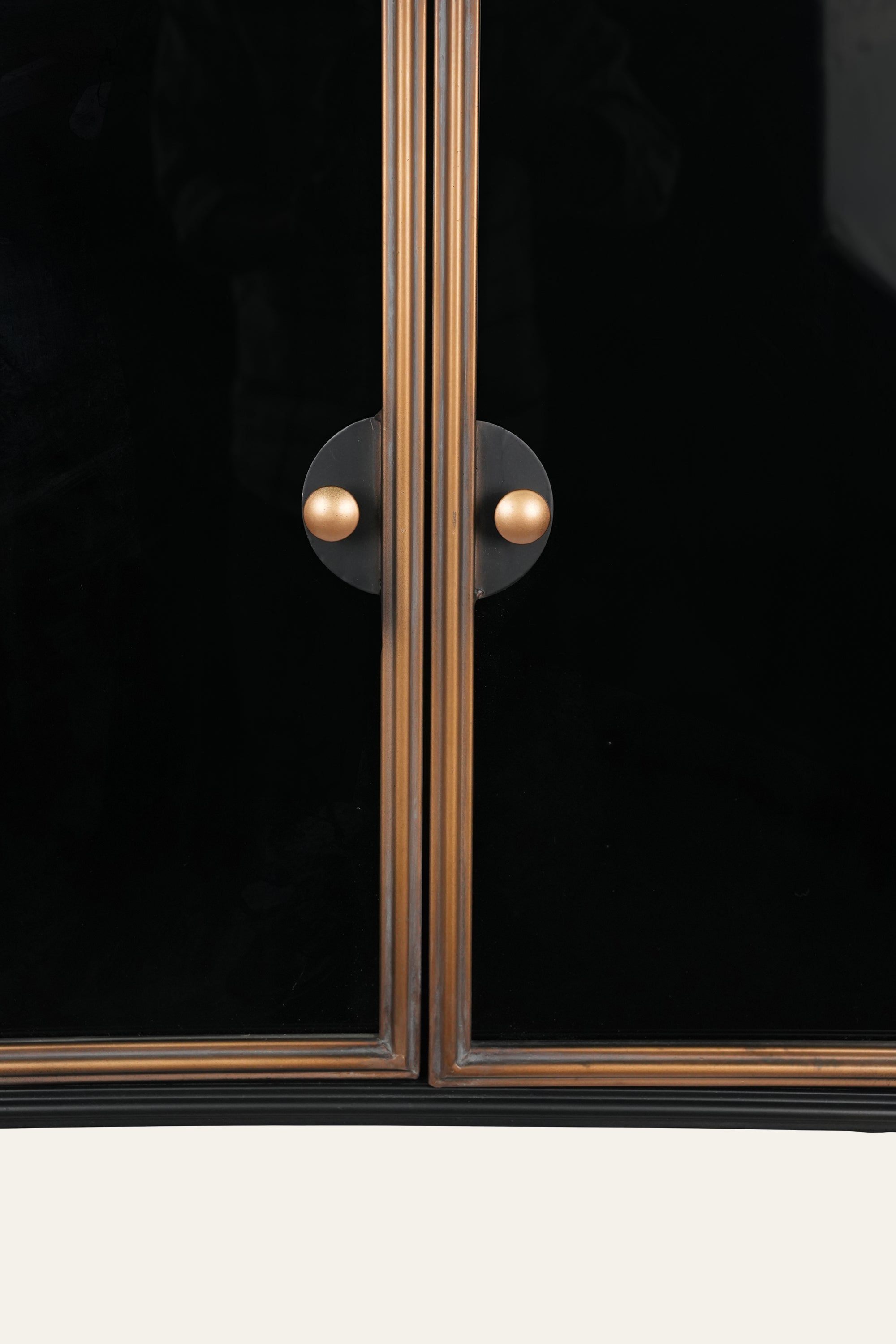Black Tinted-Glass Display Cabinet in Metal