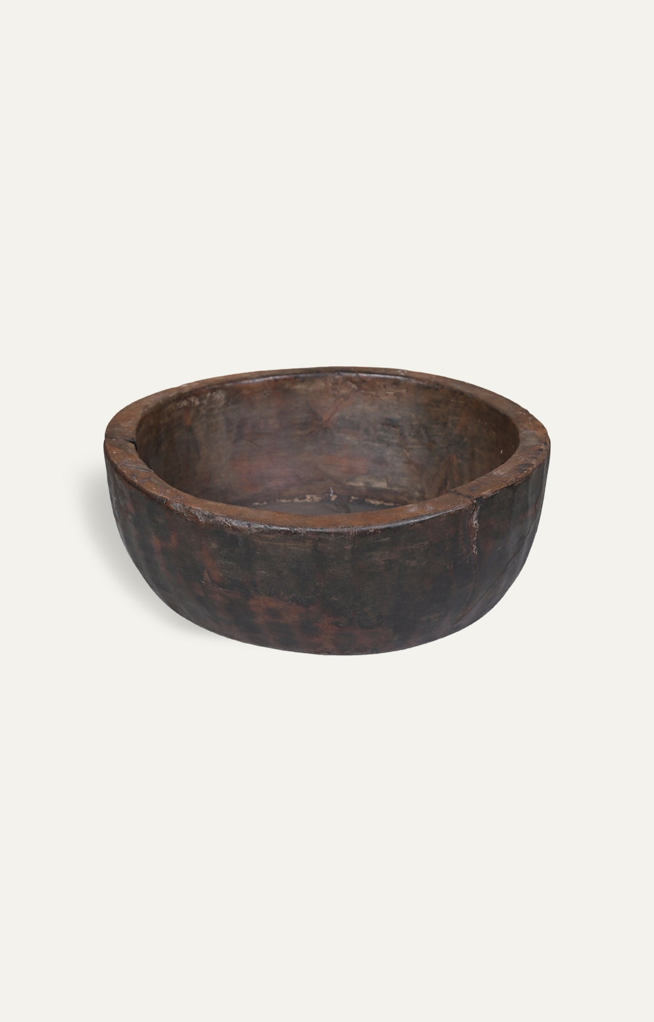 Rustic Textured Wood Bowl