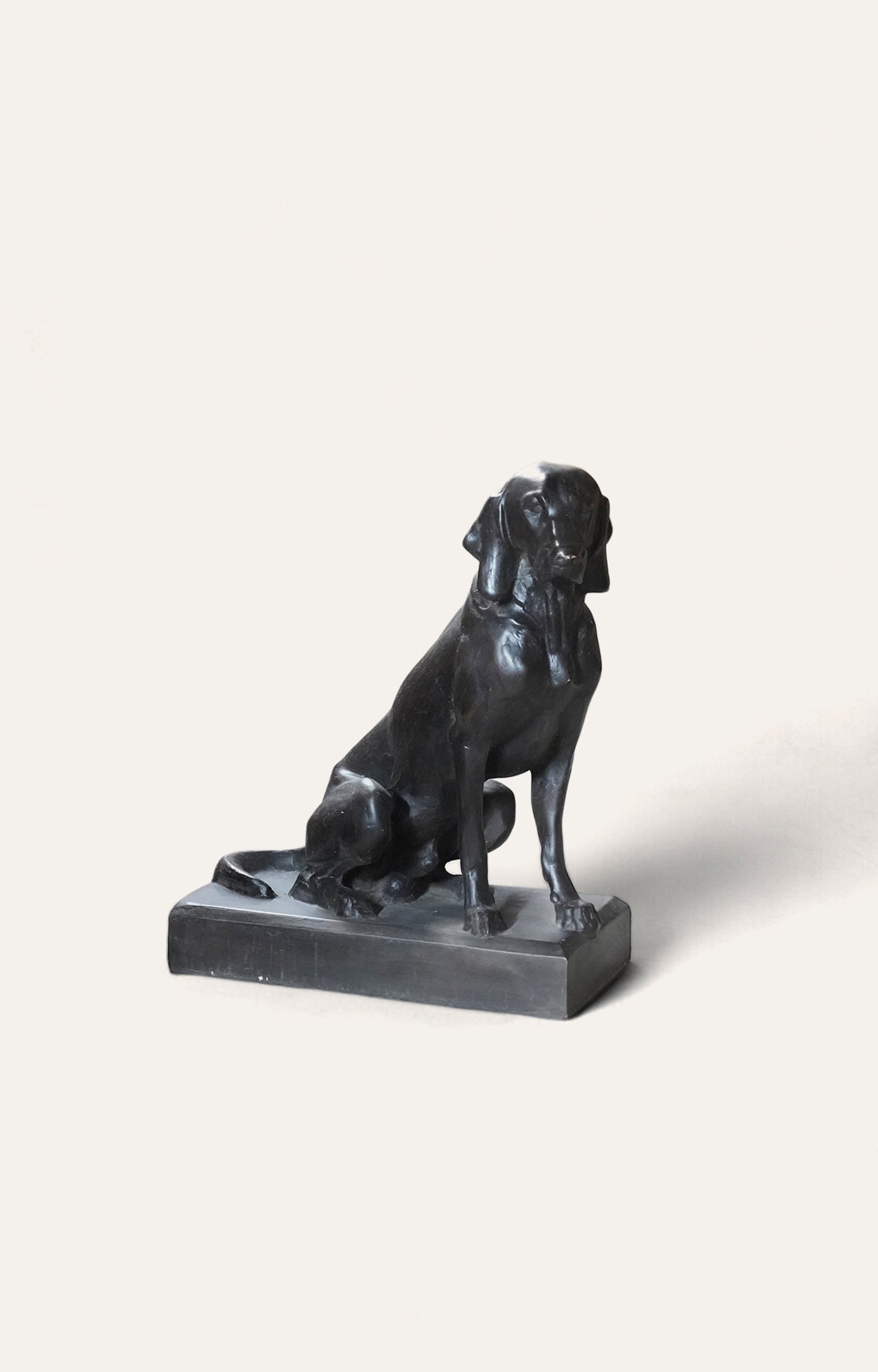 Black seated Labrador Sculpture