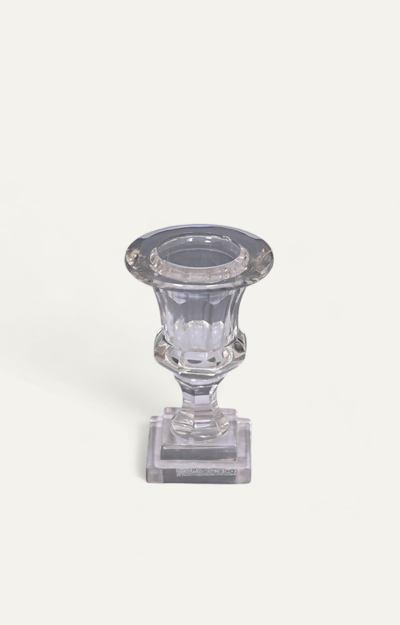 Elegant detailed Crystal glass Candle Stand