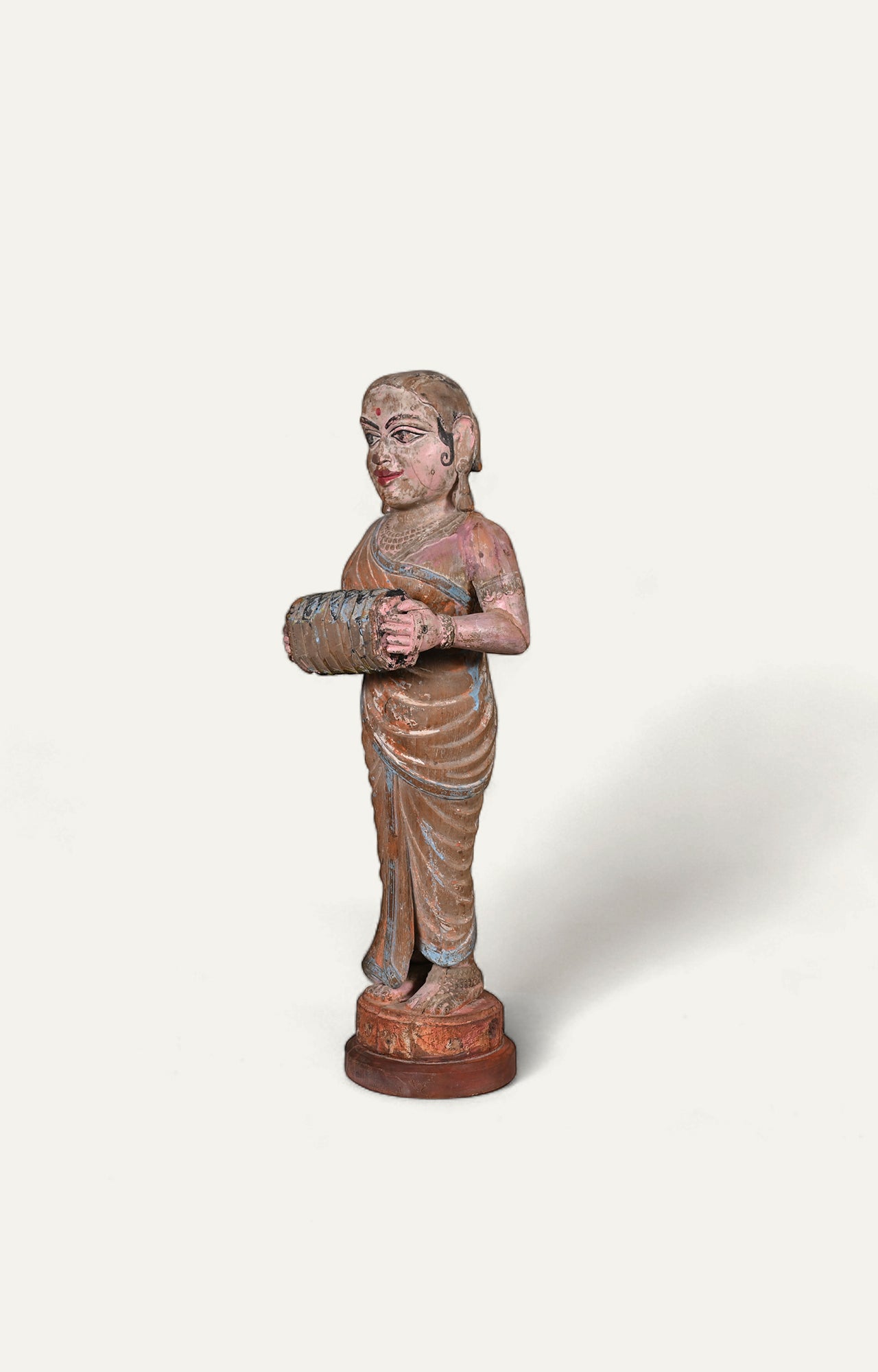 The Lady with the Welcome Song Wooden Figurine