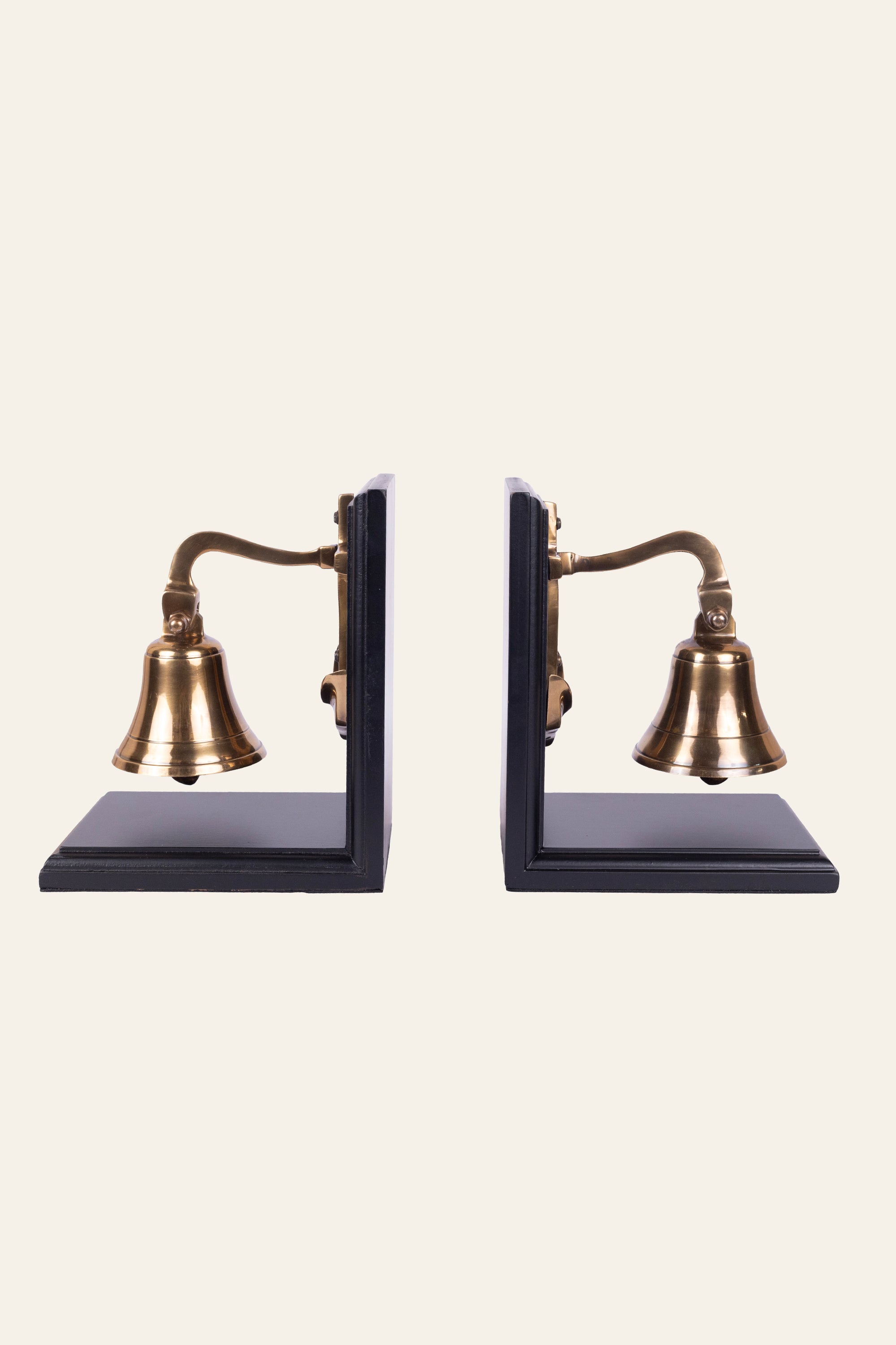 Brass Anchor Bell Bookends Set of 2