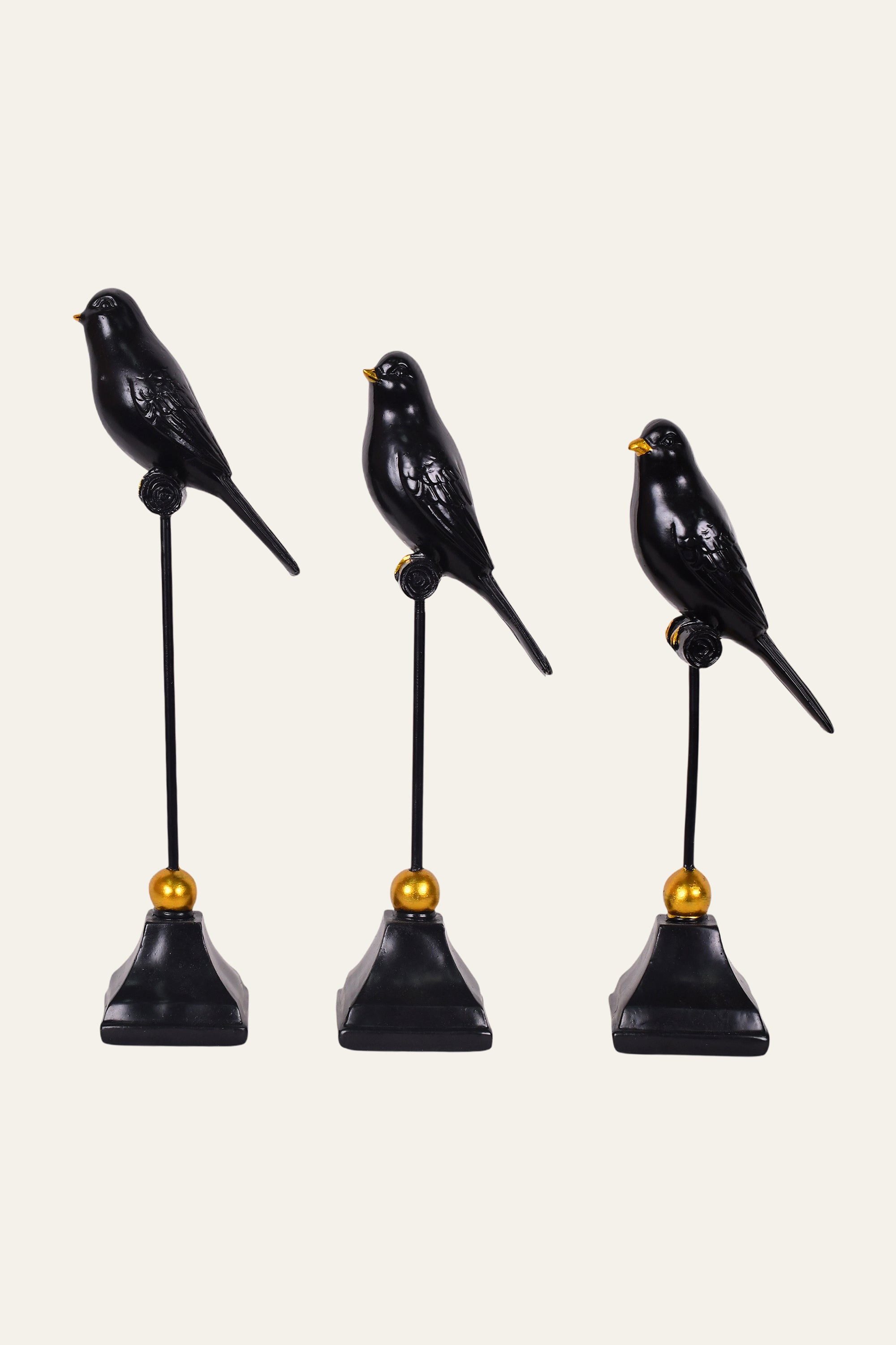 Minimalistic Modern Bird Figurine – Set of 3