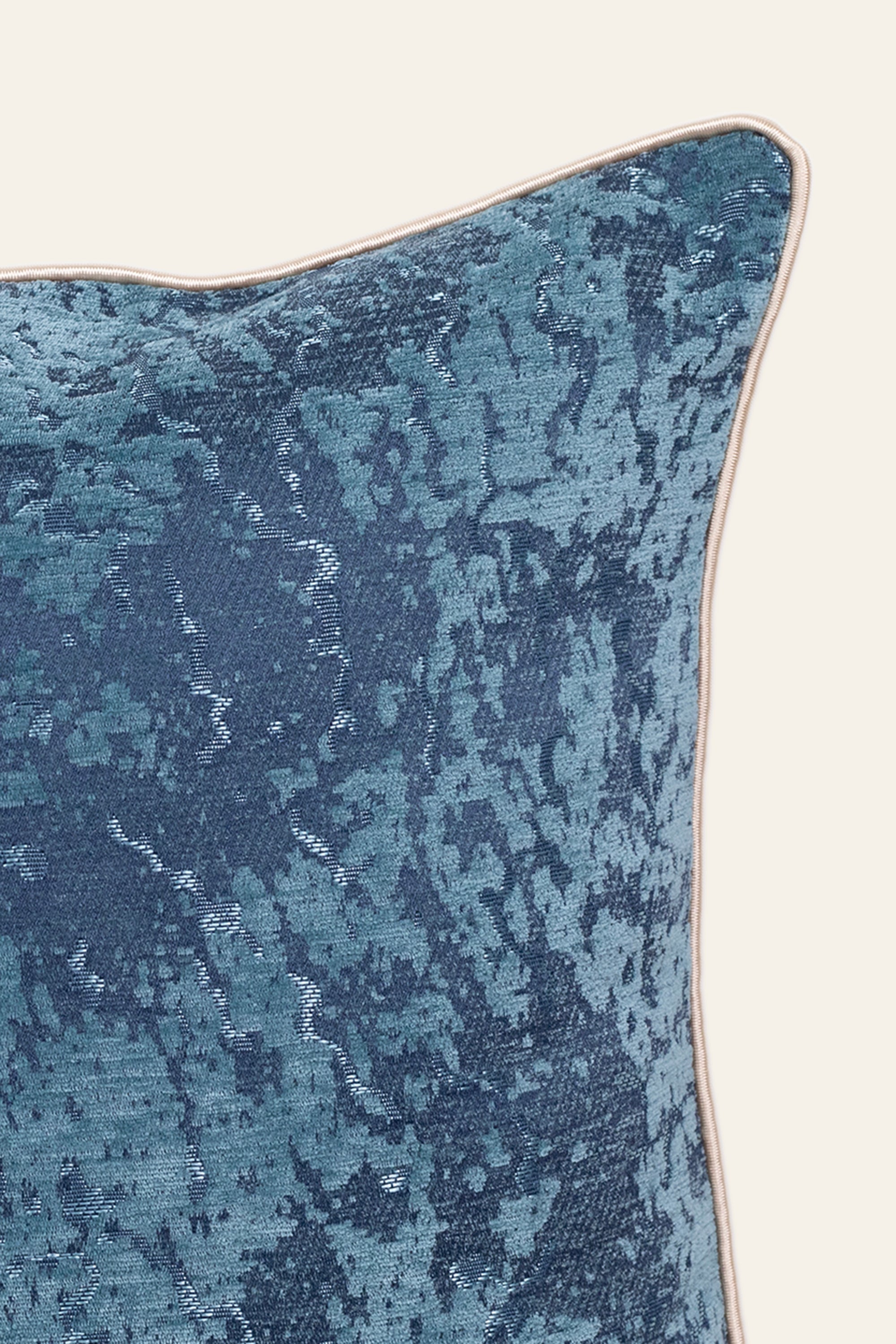 Teal Blue Textured Scatter Cushion for Sofa Set