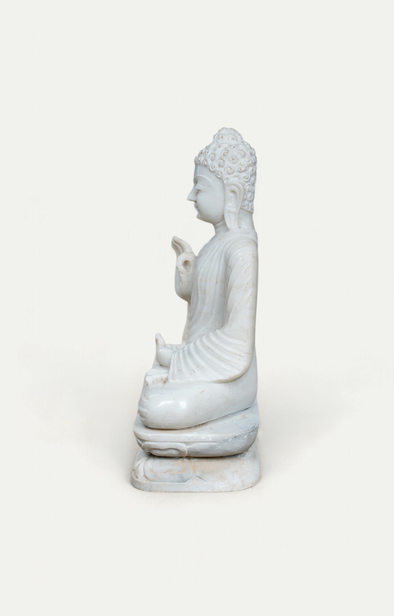 Calming Marble Buddha Sculpture