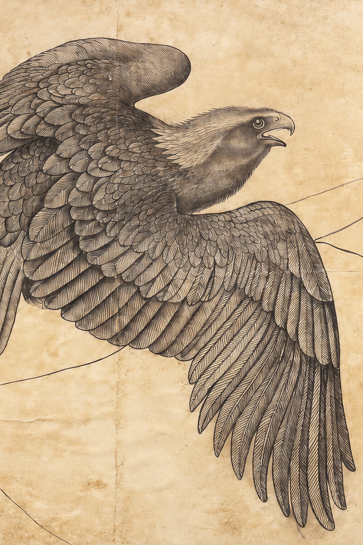 Eagle in Flight Artwork for Living Room Walls