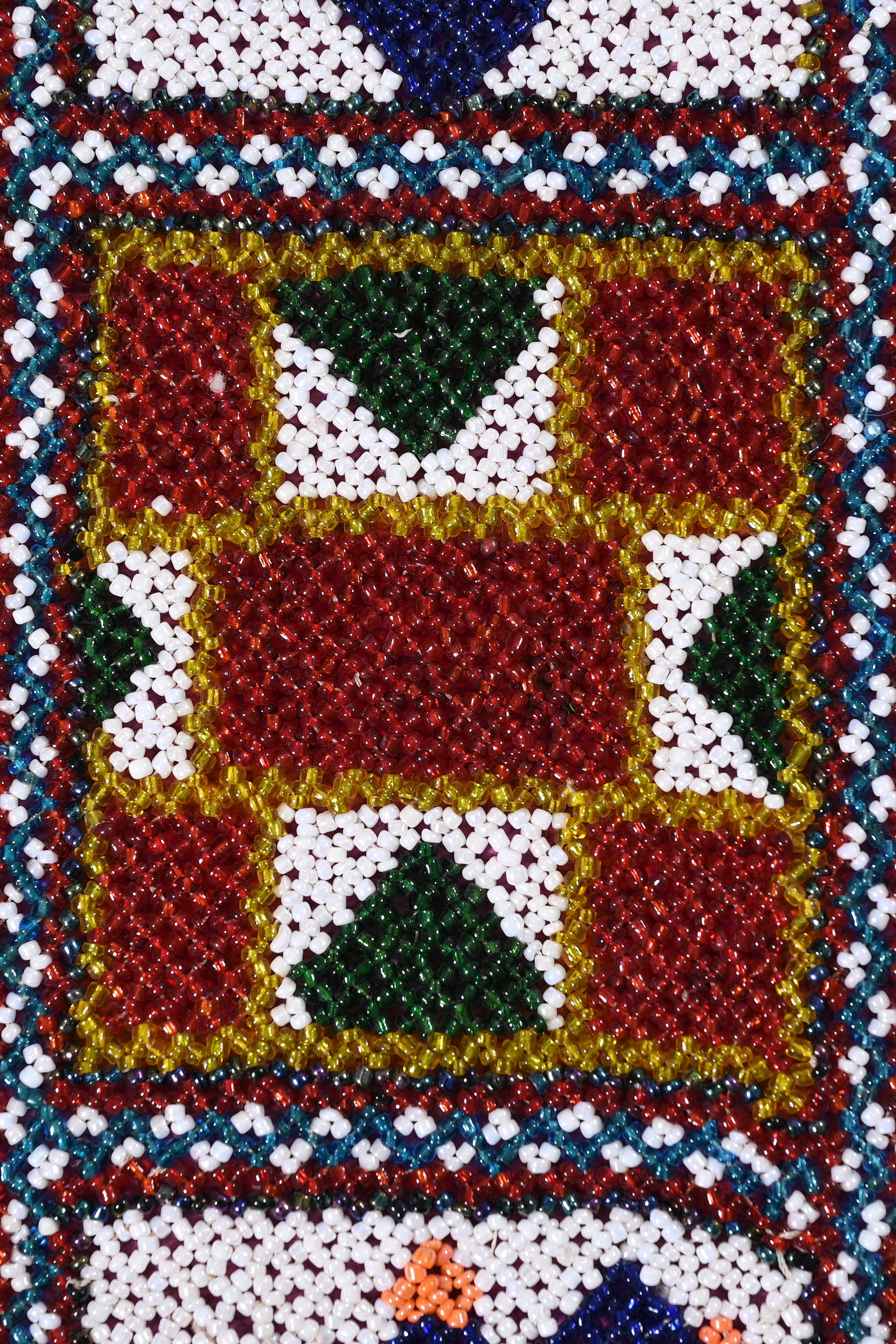 Saurashtra Pearl-Beaded Geometric Textile Wall Hanging