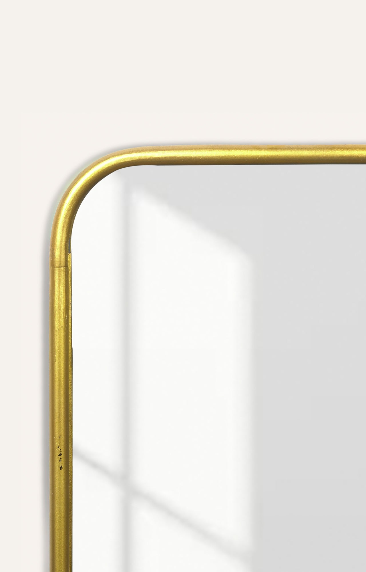 Gold finish metal rectangle frame mirror