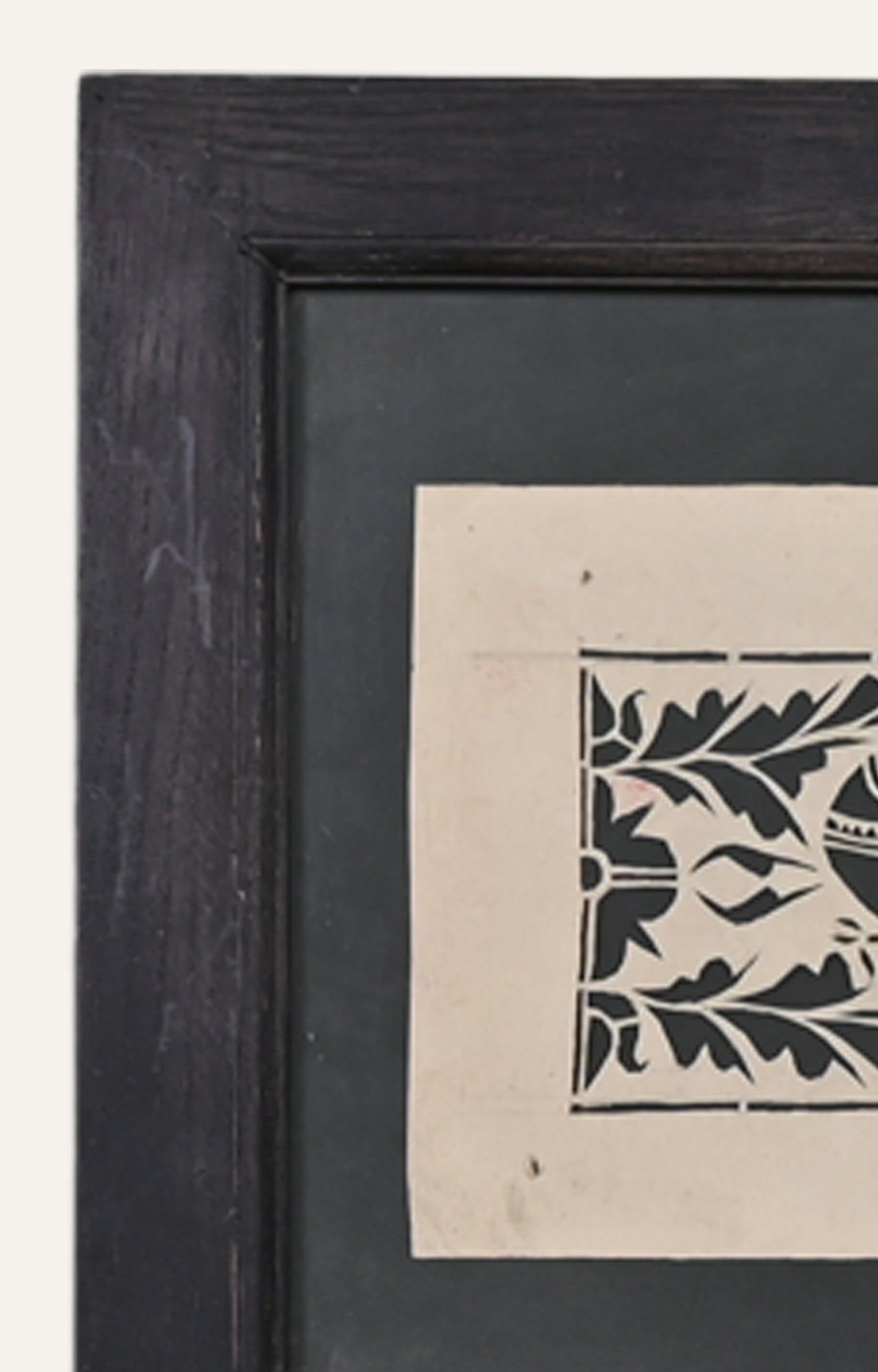 Floral Handmade paper stencil (Framed)