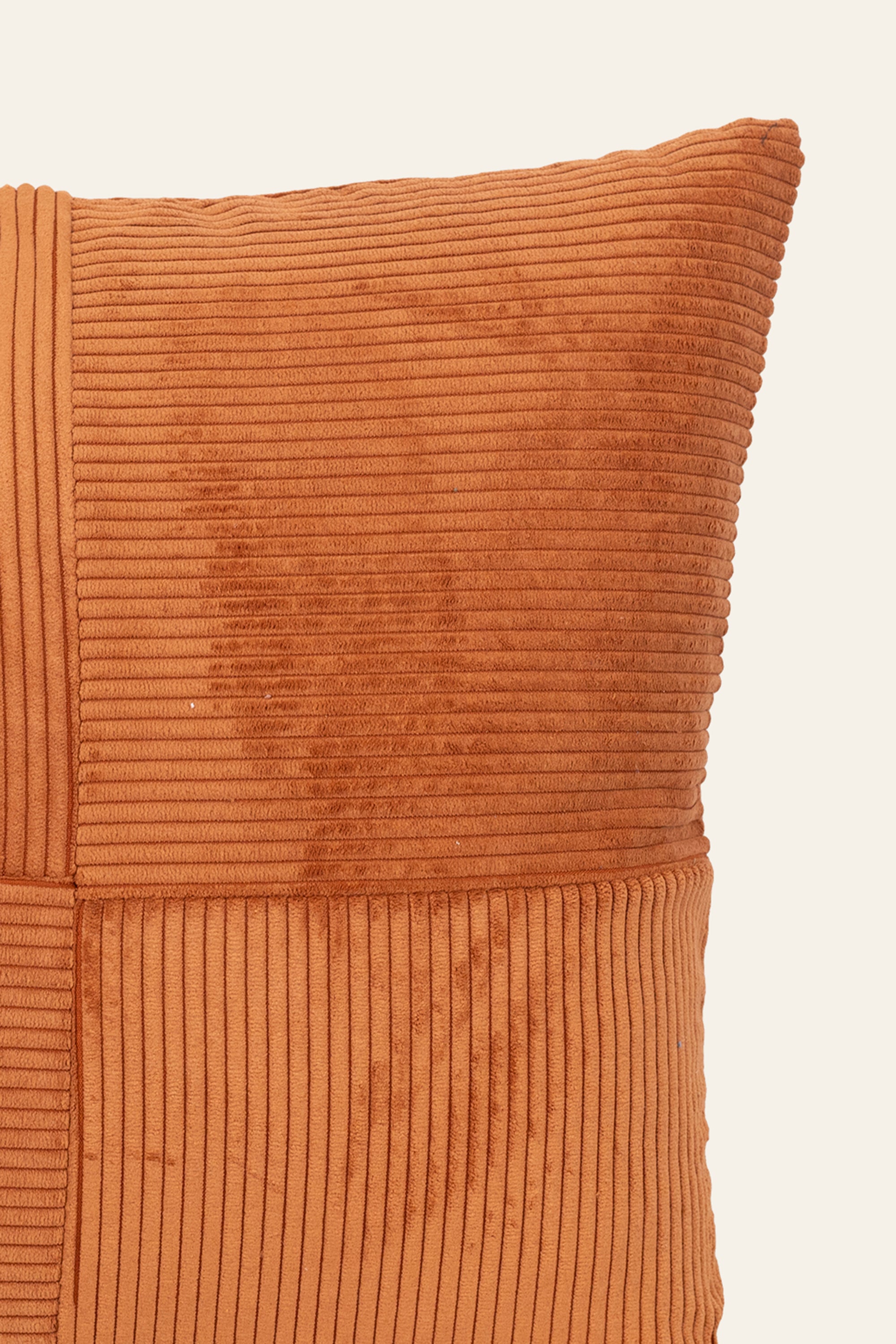 Orange Block Patchwork Cushion