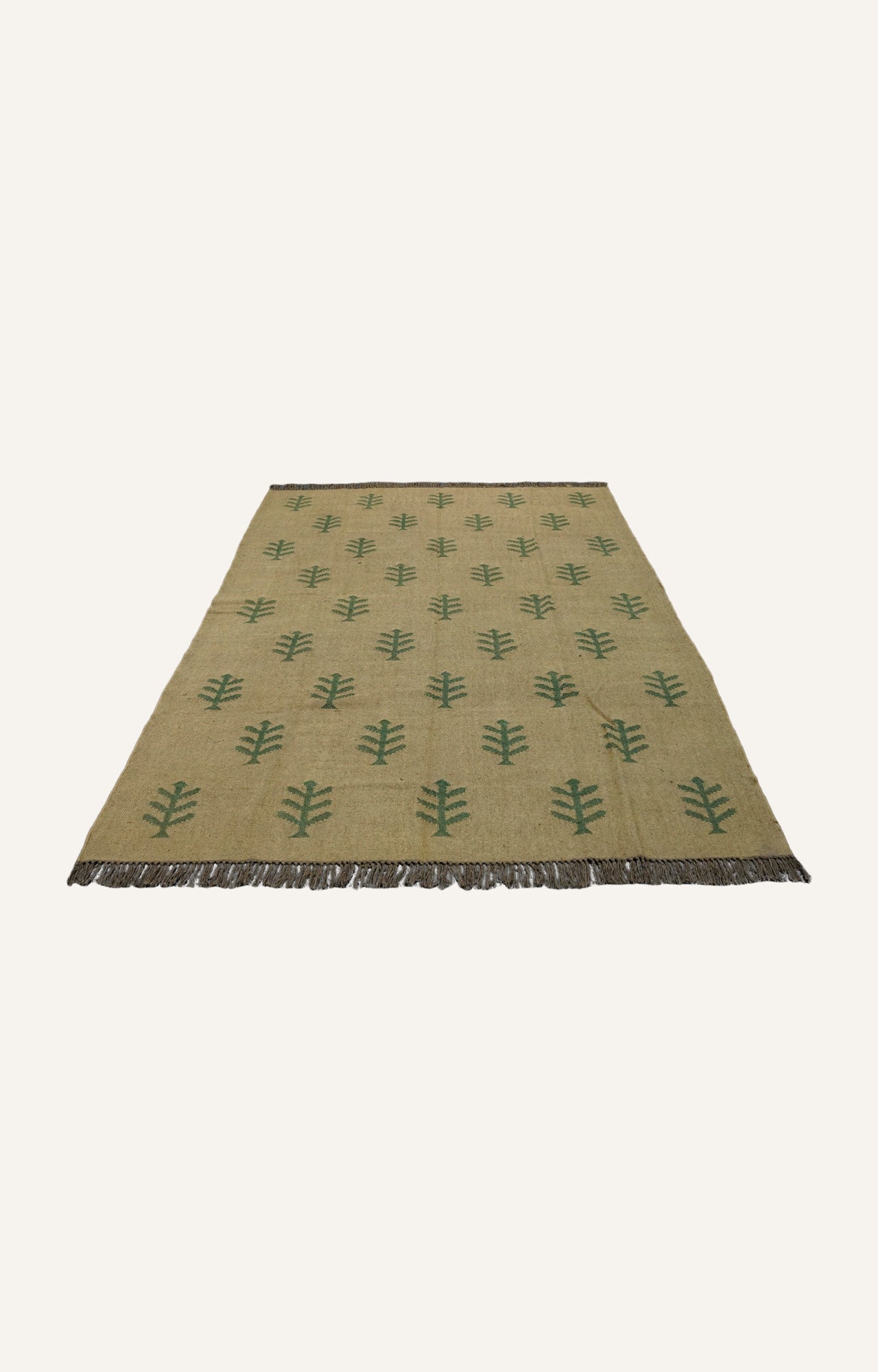 6 x 8 Ft Floral Rectangle Handmade Jute Rug