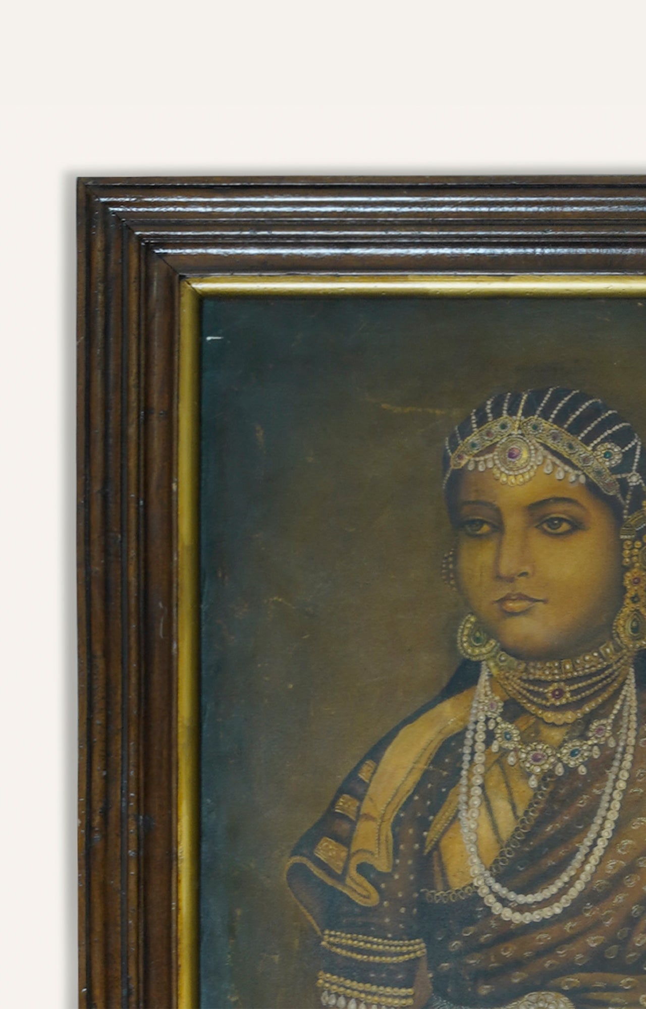 Rani Laxmi Bai vintage oil painting with wooden frame