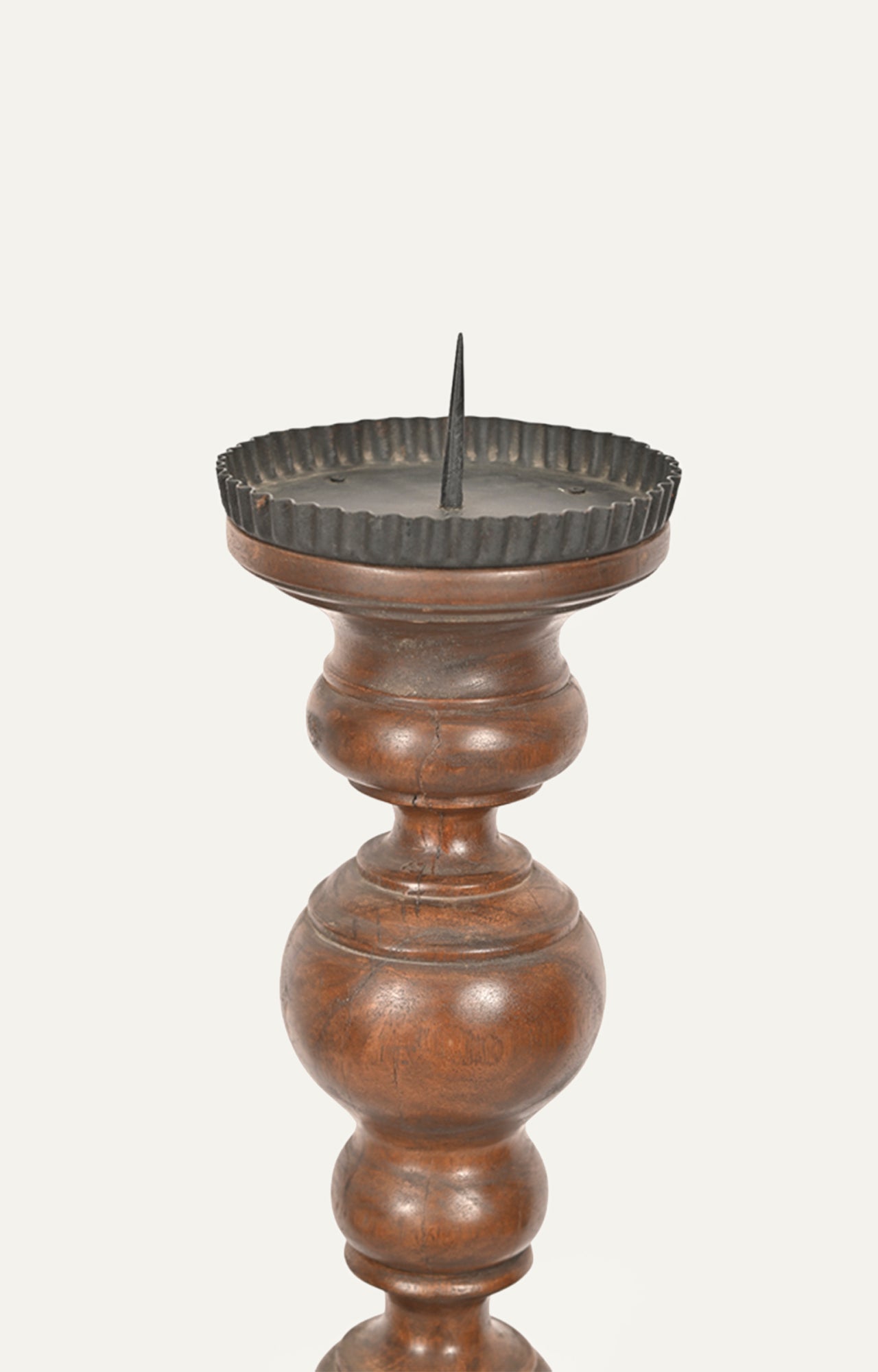 Elegant Spindle pillar Wooden Candle Stand