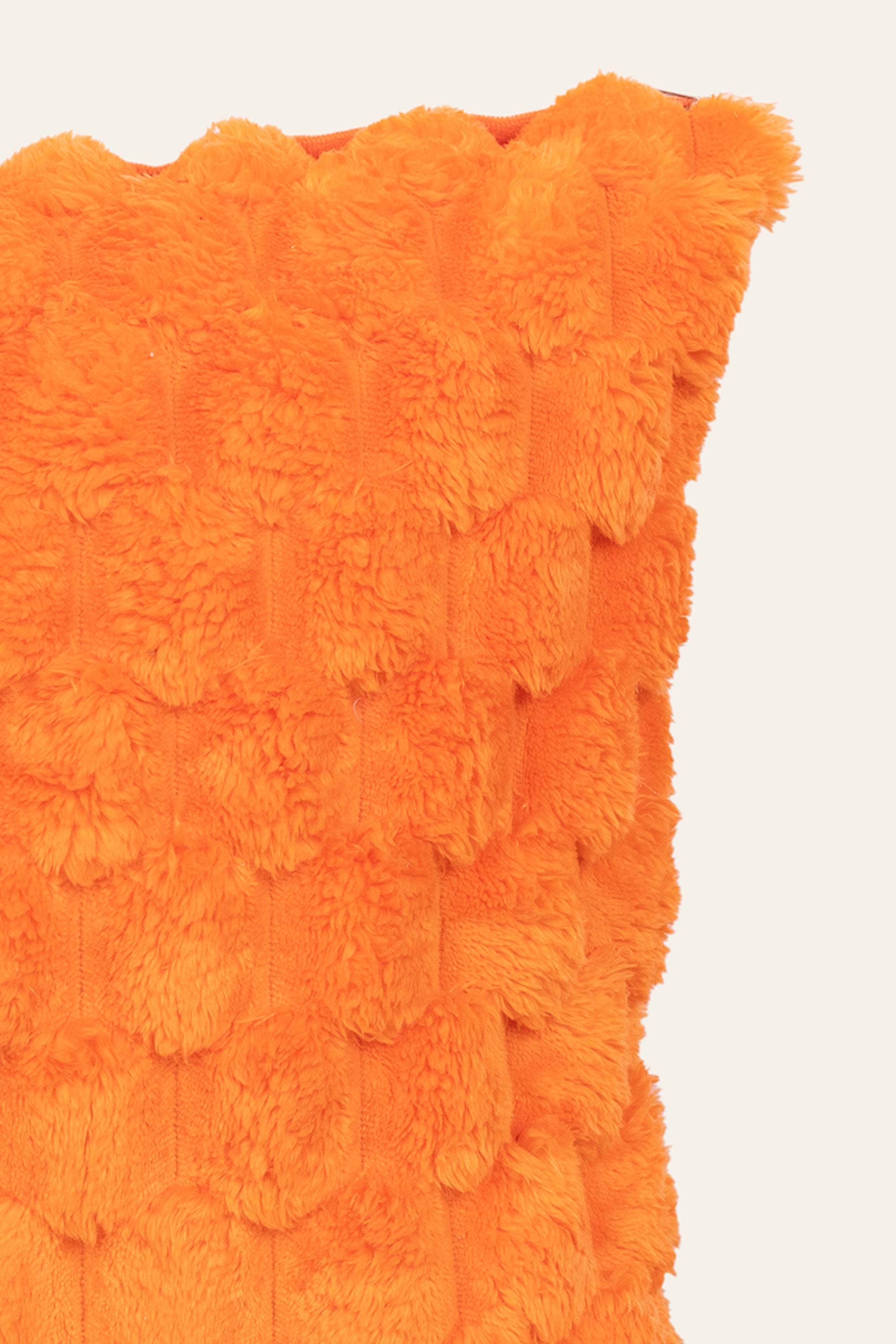 Plush Soft Pineapple Grid Turtle Pattern Cushion - Orange
