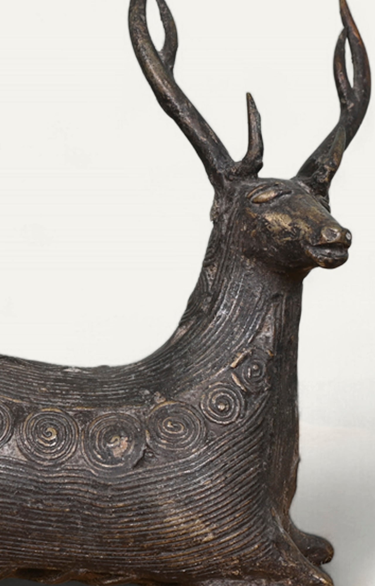 Brass Dhokra Tribal Art Reindeer Figurine