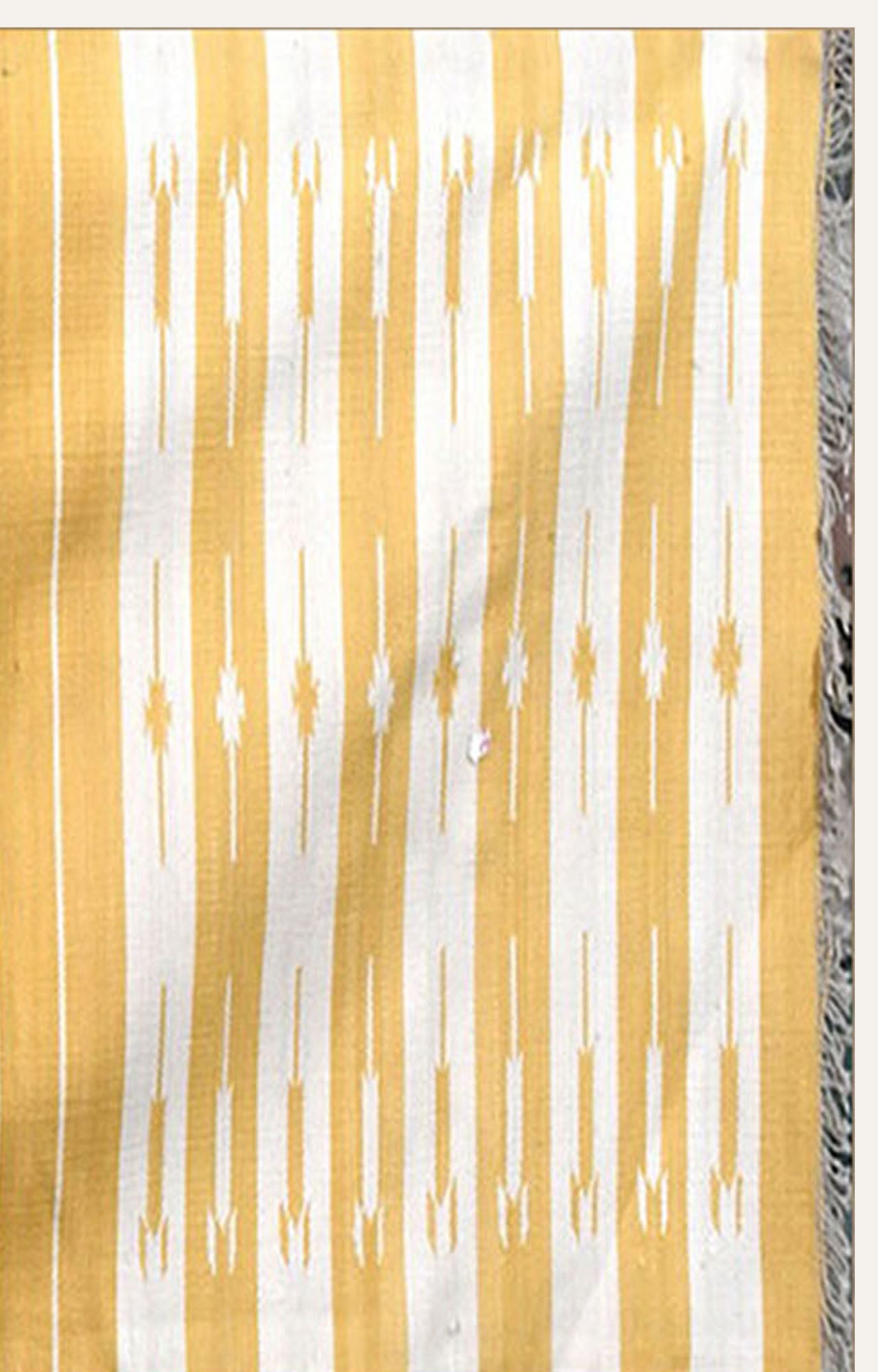 Handmade Yellow & White Stripes Cotton Runner